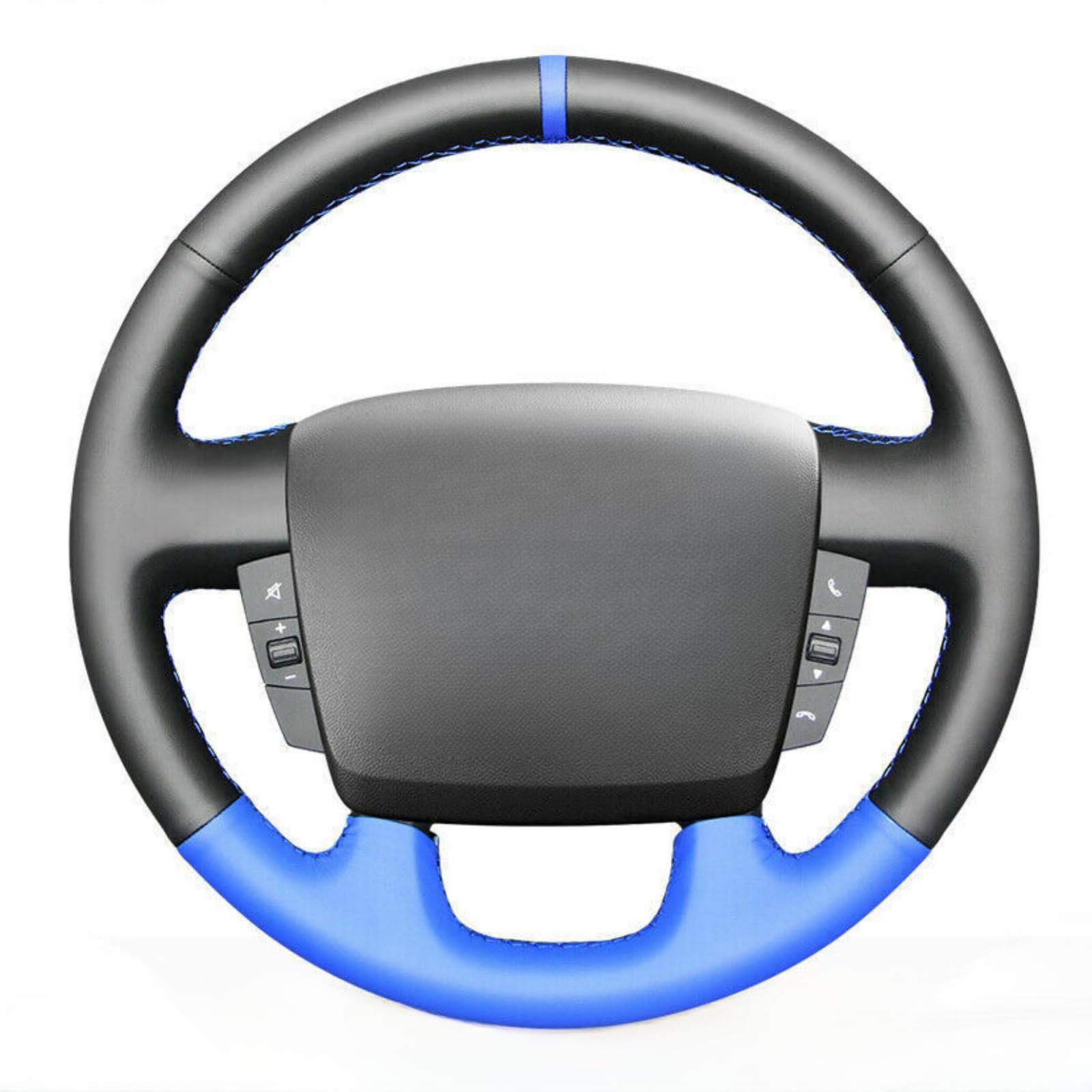 MEWANT Handgenähter Lenkradbezug aus PU-Leder, kompatibel mit Boxer 2007-2022 / Boxer 2007-2021