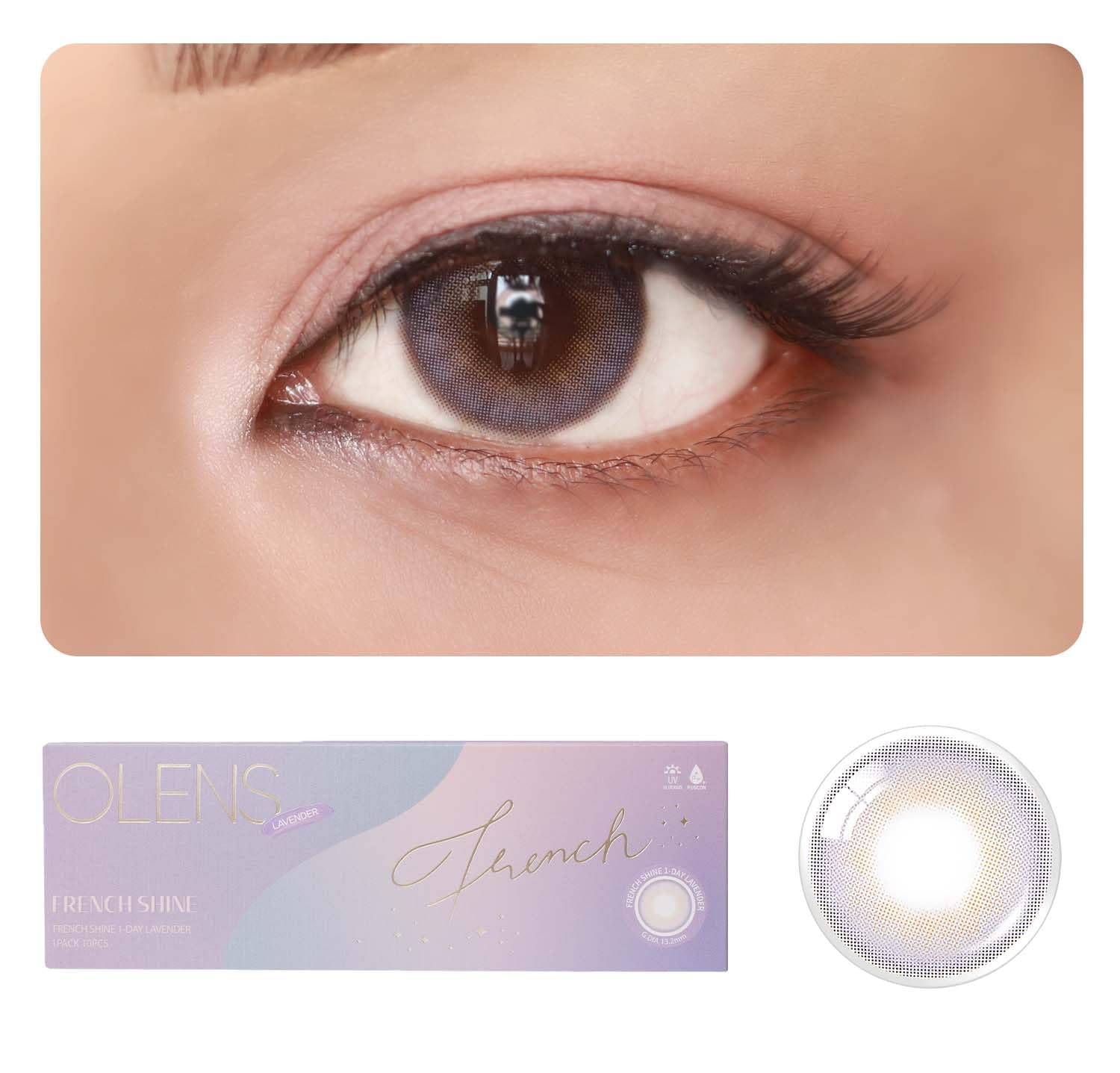 O-LENS Daily French Shine Lavender - Coloured Contact Lens (Daily Disposable, 0.00 / 10pcs / French Shine) (B0D9QCN9RD) Amazon Price History, Amazon Price Tracker