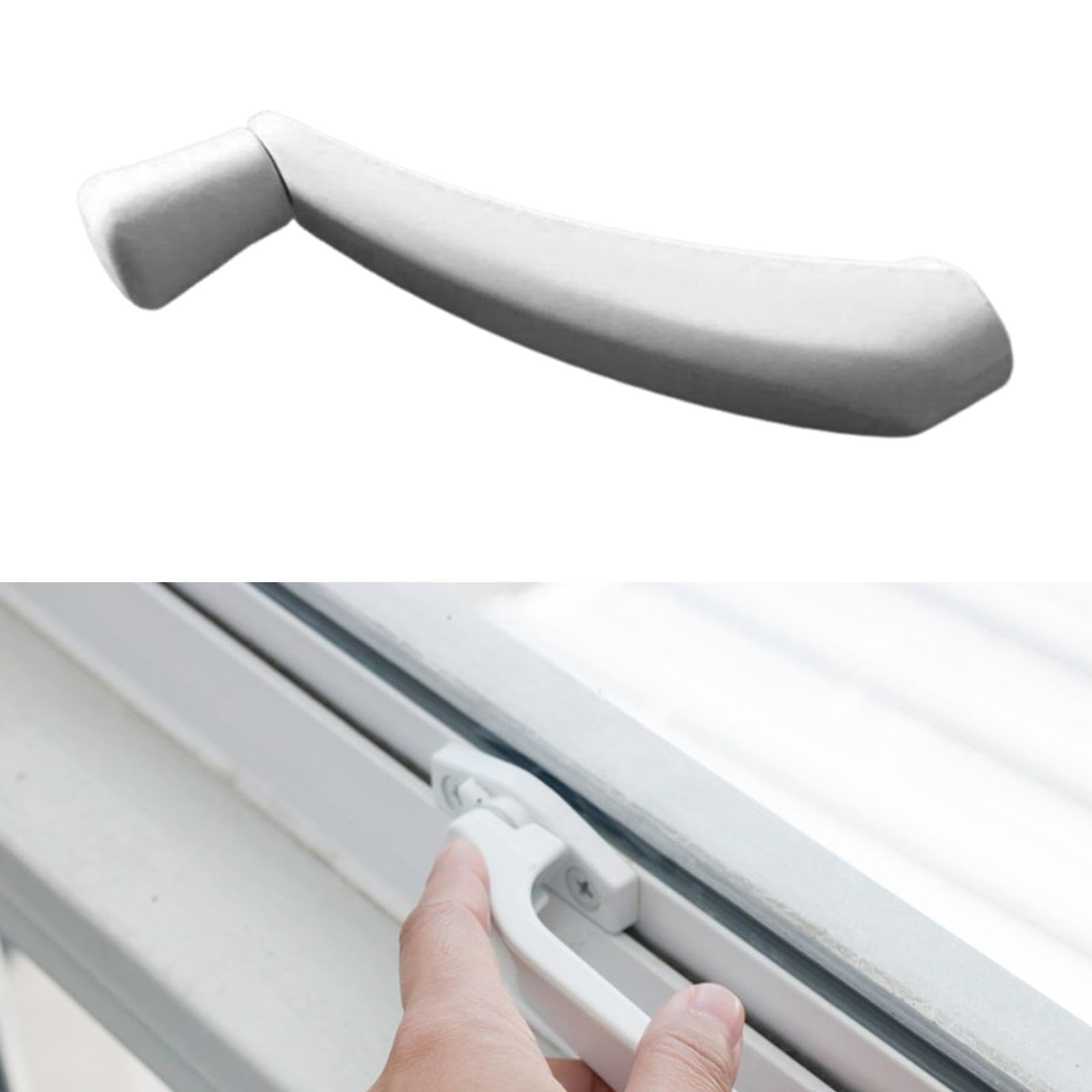 Weißer Fensterkurbelgriff Klappbar | aus PPS, für Standardfenster, leichtgängig, robust