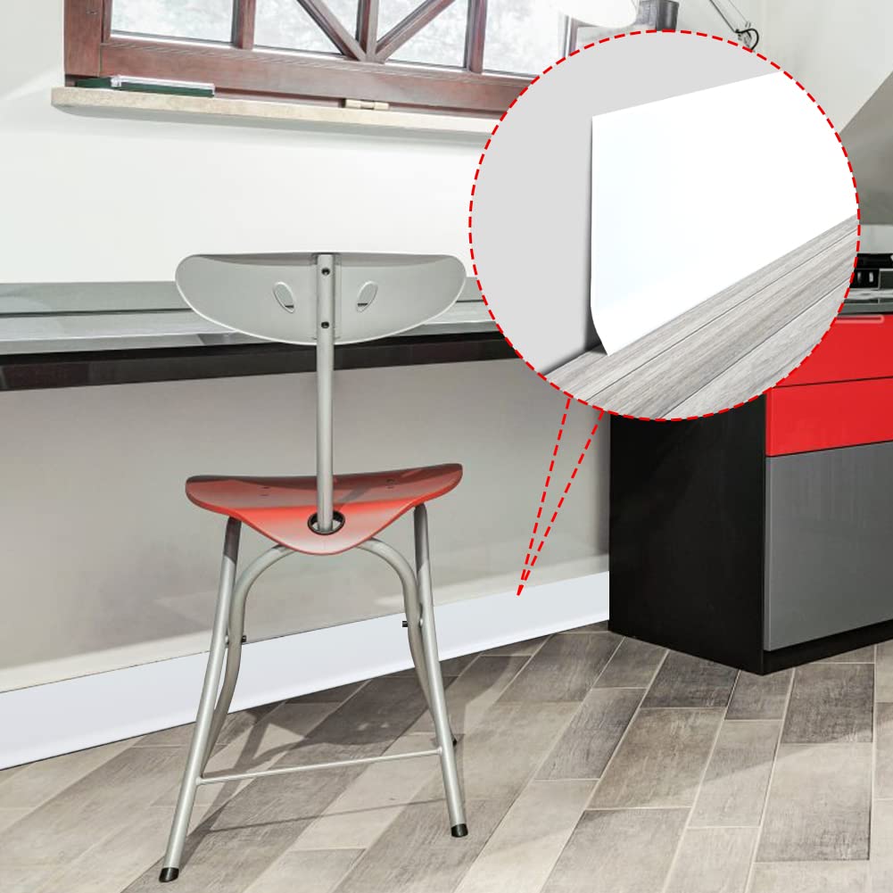 Zelfklevende Platte Plint Flexibele en waterdichte Plint Zelfklevend in PVC voor Wand, Vloer, Badkamer, Woonkamer Zelfklevende Platte Plint Flexibele en waterdichte Plint Zelfklevend in PVC voor Wand, Vloer, Badkamer, Woonkamer