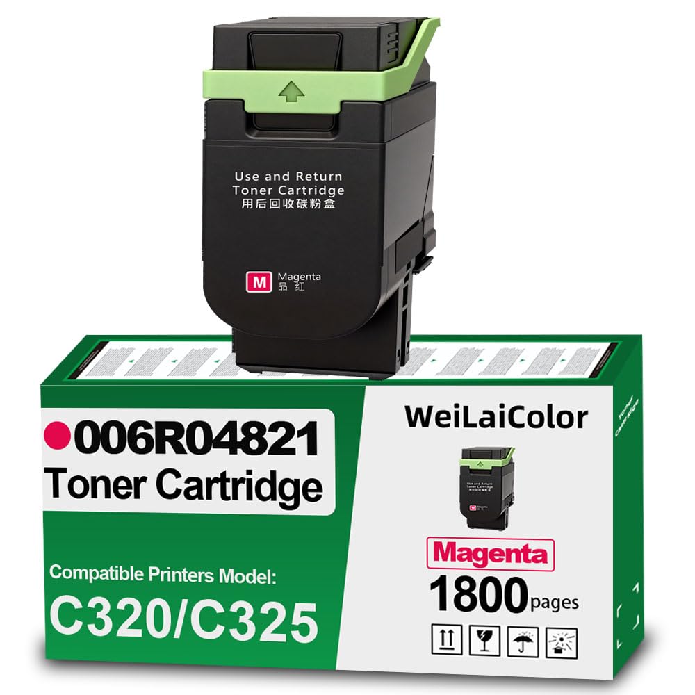 Kompatybilny z drukarką Xerox C320 C325, zamiennik dla 006R04823 006R04820 006R04821 006R04822 kaseta z tonerem wyższa wydajność (magenta-1800 stron)