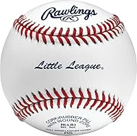Rawlings RLLB1 Little League Baseballs - Competition Grade Youth 14U, Raised Seams, Leather Cover, Box of 6