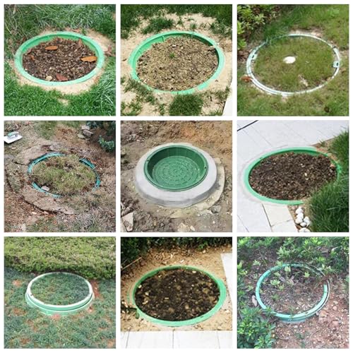 Cubierta redonda de plástico para tanque séptico, tapa de acceso resistente para mantenimiento de alcantarillado y paisajismo de jardines comunitarios