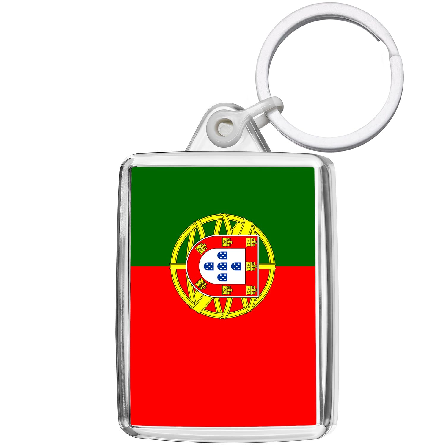 Pixly® Portugal Flag Keyring Key Fob Country Keychain Keepsake Portuguese Souvenir Gift