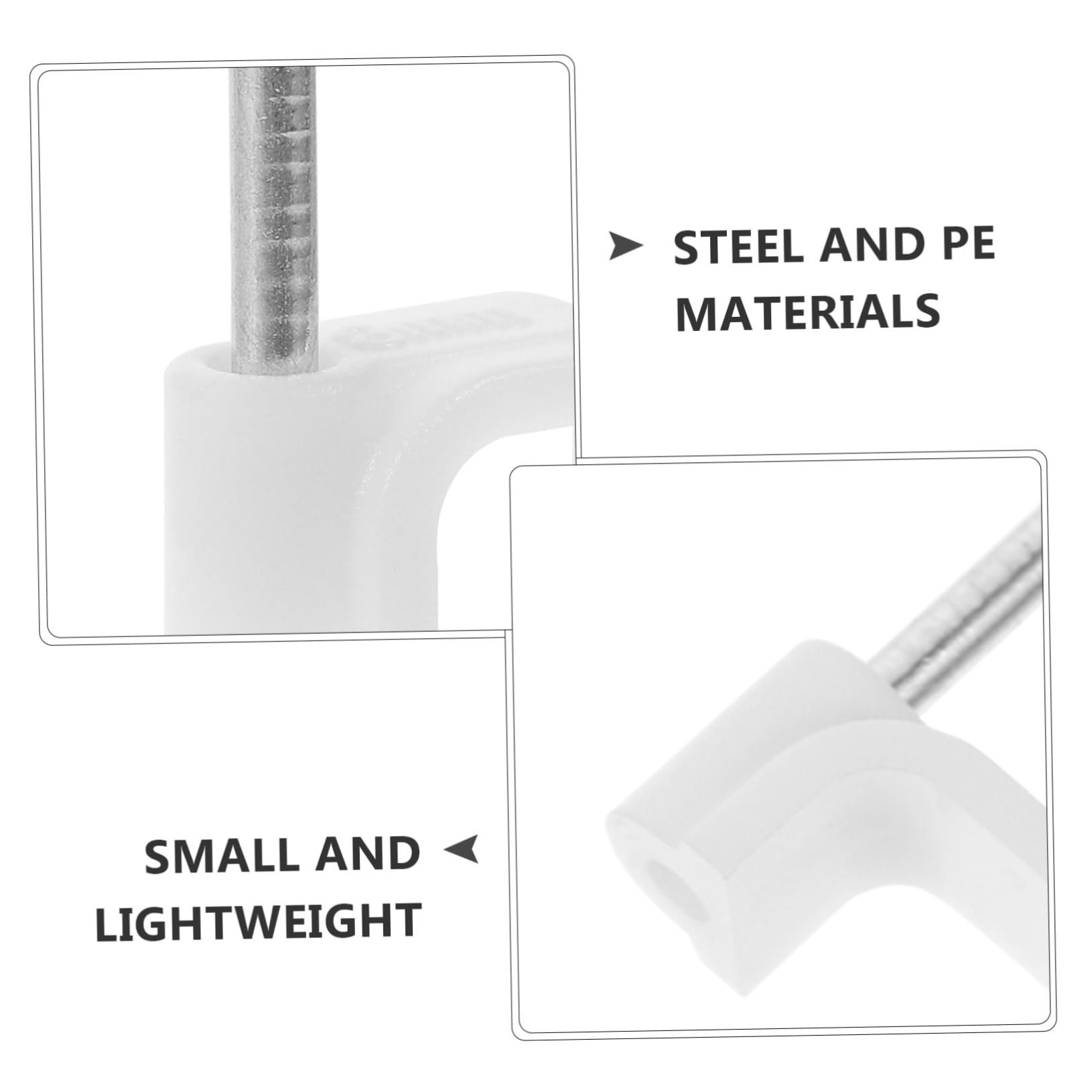 Housoutil 1500 Stk Kabelklemme Kabelclips Kabeltacker kabelklipse cable clips Kabelbefestigungsnagel Drahtstifte Kabelhalter Wand runden Koaxialkabel Leitung klemmt Drahtklemme Lautsprecher