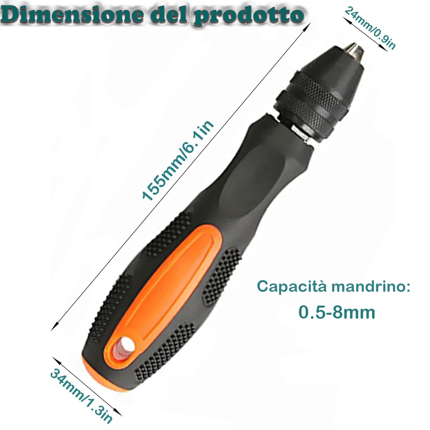 Trapano a mano mini 0,5-8mm Pin Vise mandrino morsa senza chiave