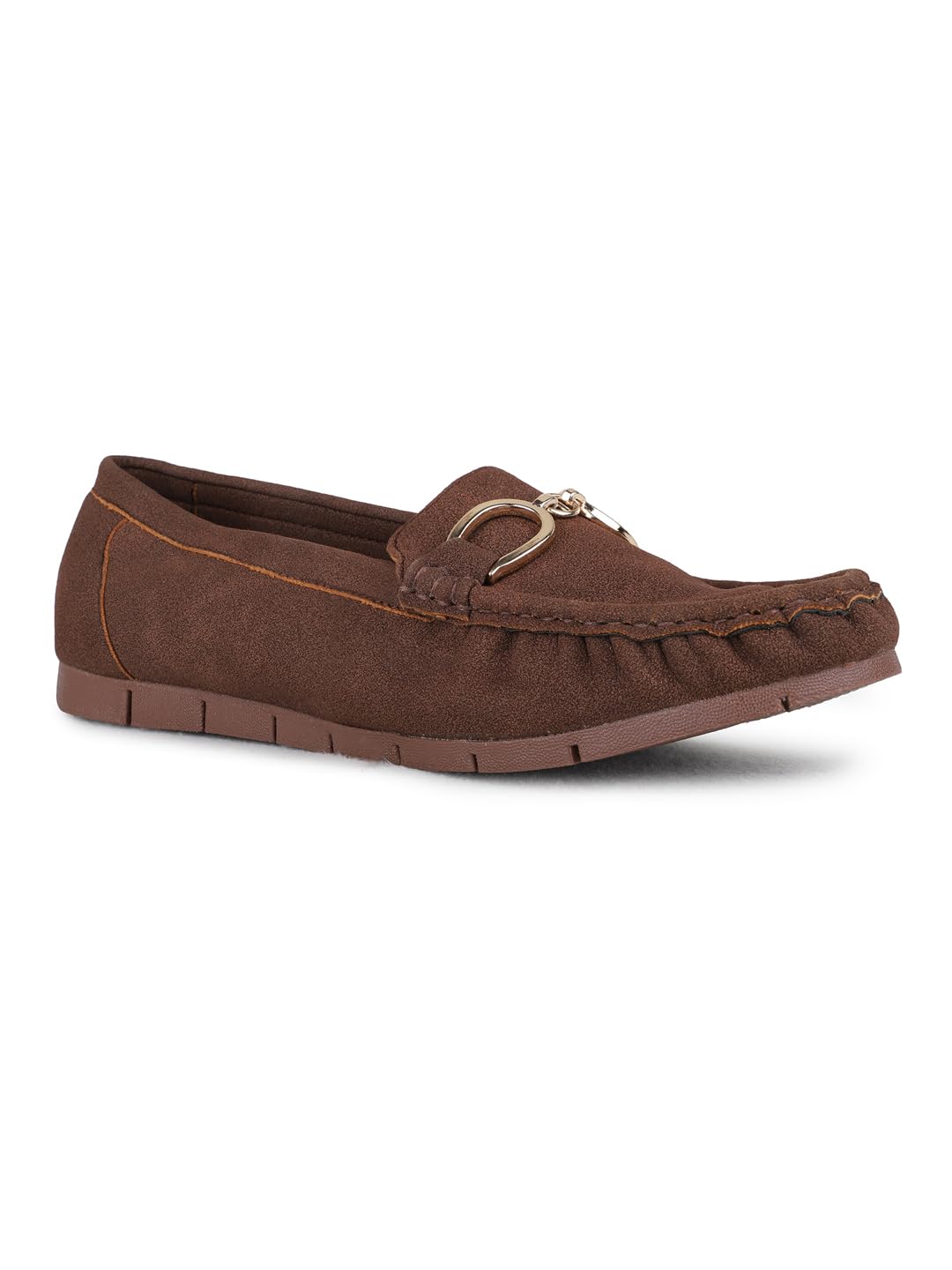 inc.5 Womens Brown Solid Round Toe Loafers-picture-22