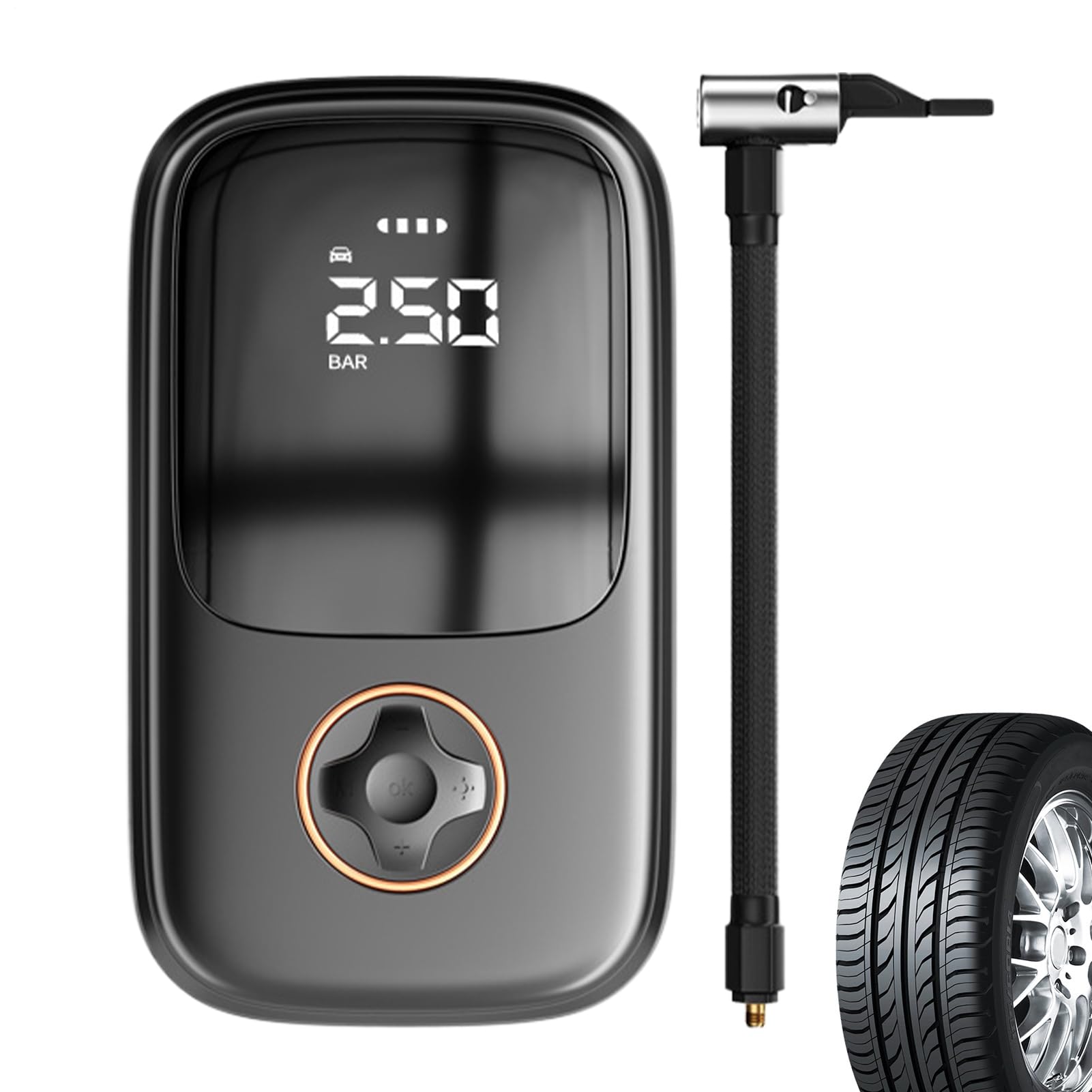 Pompe pour vélo de route, compresseur d'air portable avec modes multiples