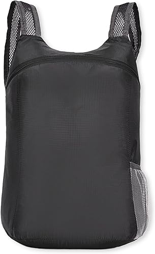 Miniatura 8 de Mochila plegable ligera y fina, bolsa de escalada, mochila de senderismo, mochila de viaje impermeable de 20L (gris)