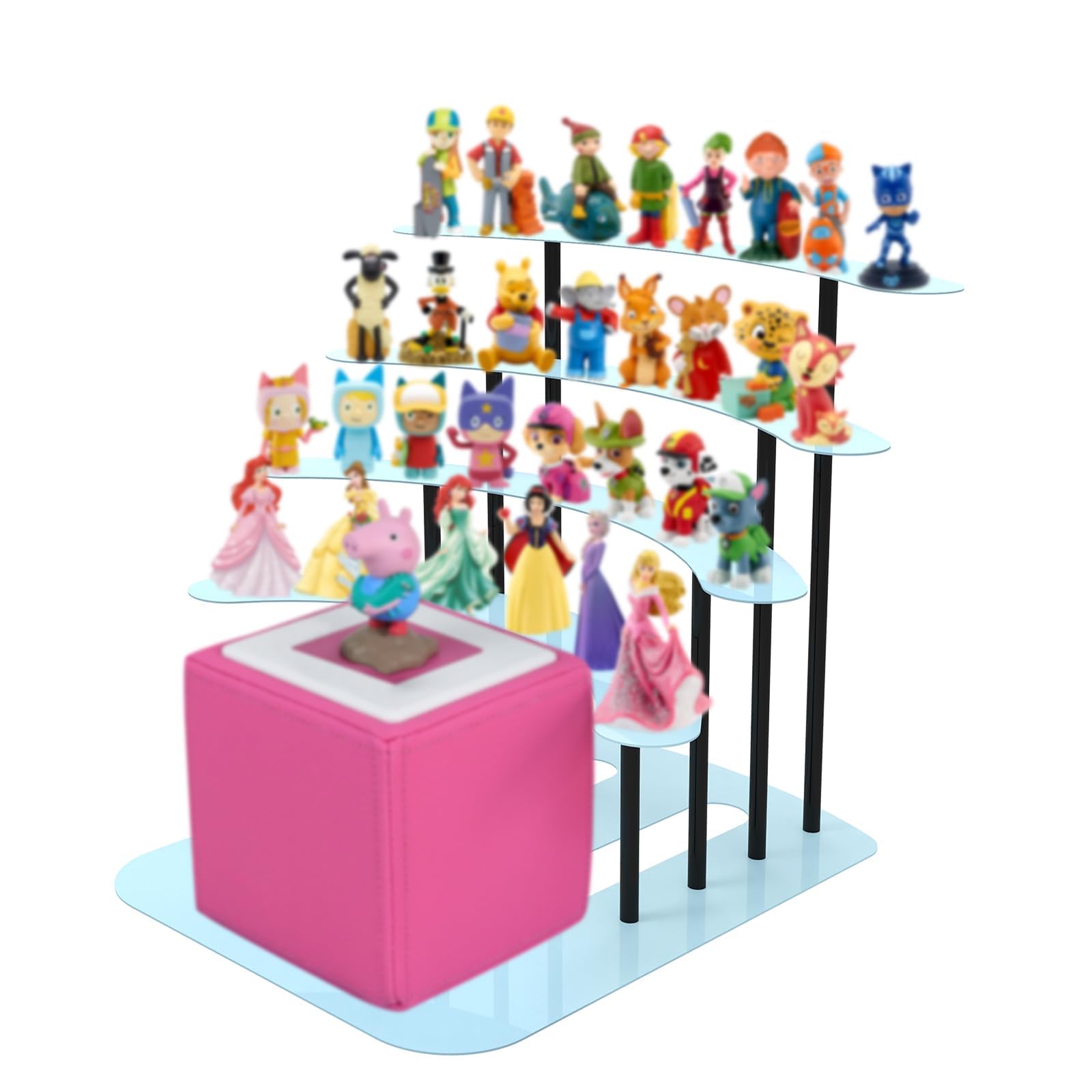 Scaffale per Tonies, in metallo, per Toniebox, per 30-40 personaggi, decorazione per la cameretta dei bambini, regalo per bambini (blu)