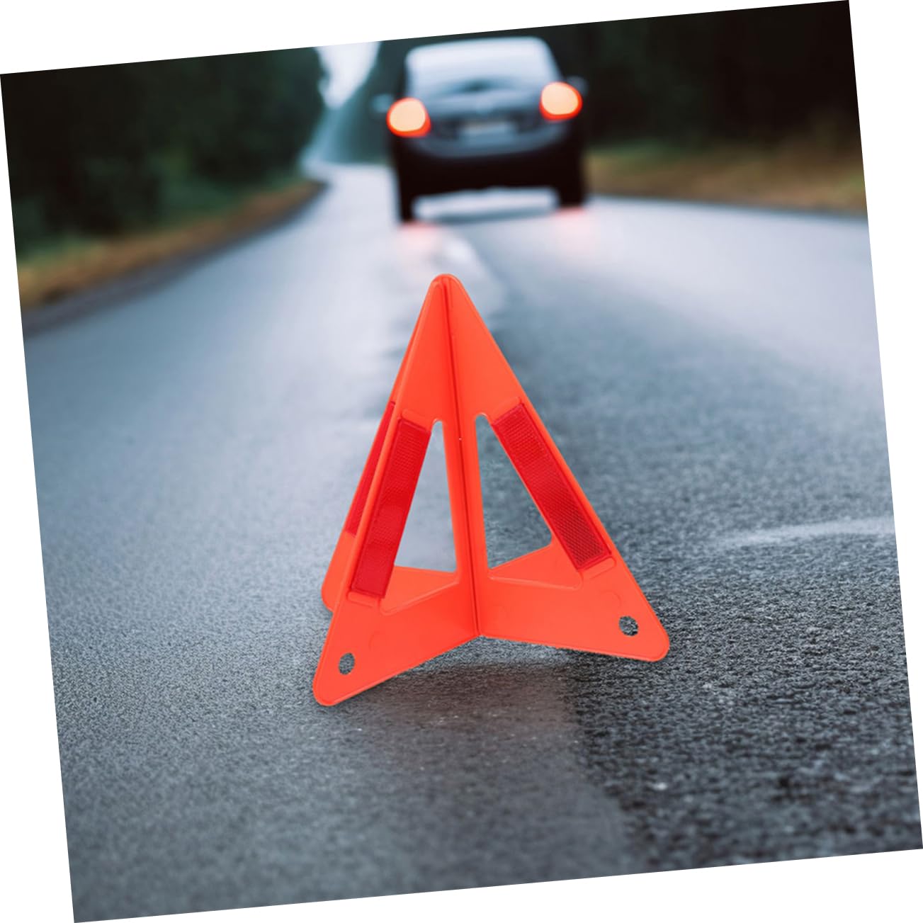 Triángulo de Advertencia de Emergencia para Coche 5piezas Rojo