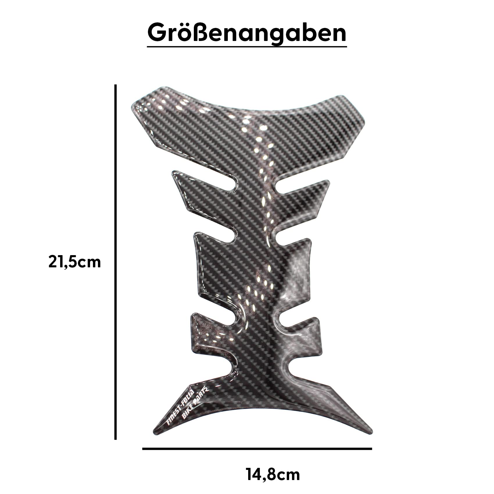 FInest Folia Gel Motorrad Tankpad 3D Carbon Glanz universell von Finest-Folia MR012 (Carbon Schwarz Glanz)