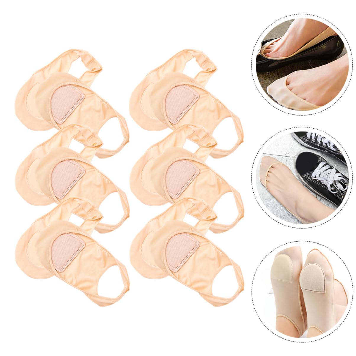 Healvian Paare halbe Socken Fitness Socken Frauen rutschfeste Unsichtbare mit hohem Absatz dekorative halbe Palmen glattes Haar Hosenträger High Heels Damen Nylon
