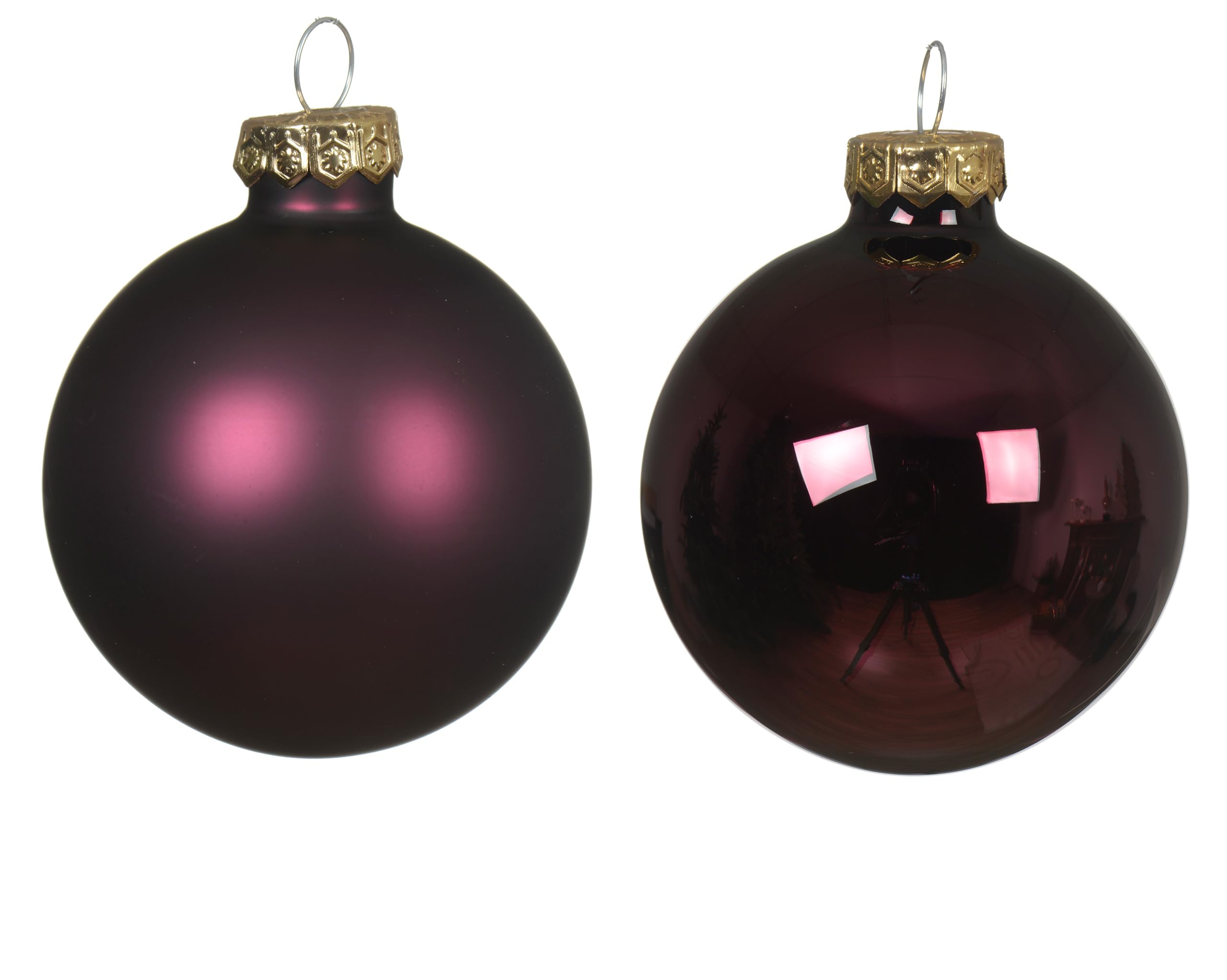 30 Palline Di Natale In Vetro 6 Cm - Opache E Lucide - Tonalità Alabastro (Tortora/Marrone Naturale) - 4