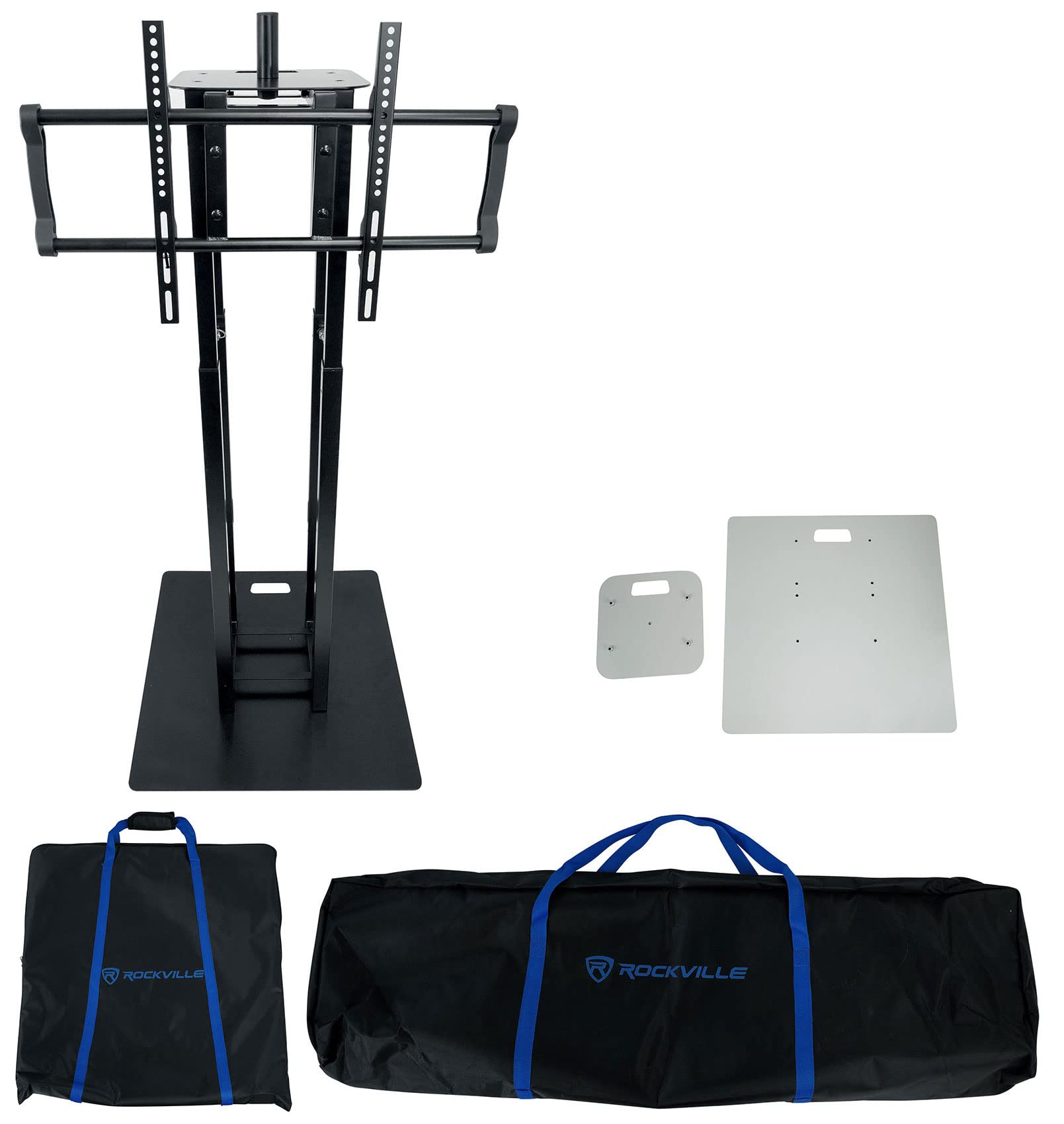 1 Rockville RTP33-TV Black or White Totem DJ Speaker/Lighting Stand w/TV Mount