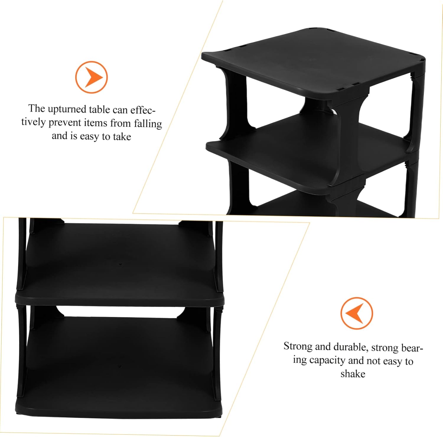 VOSAREA Multi Layer Stackable Plastic Shoe Slots Organizer for Entryway Single Shoe Holder with Smooth Surface Easy to Clean for Closet Storage and Space Saving