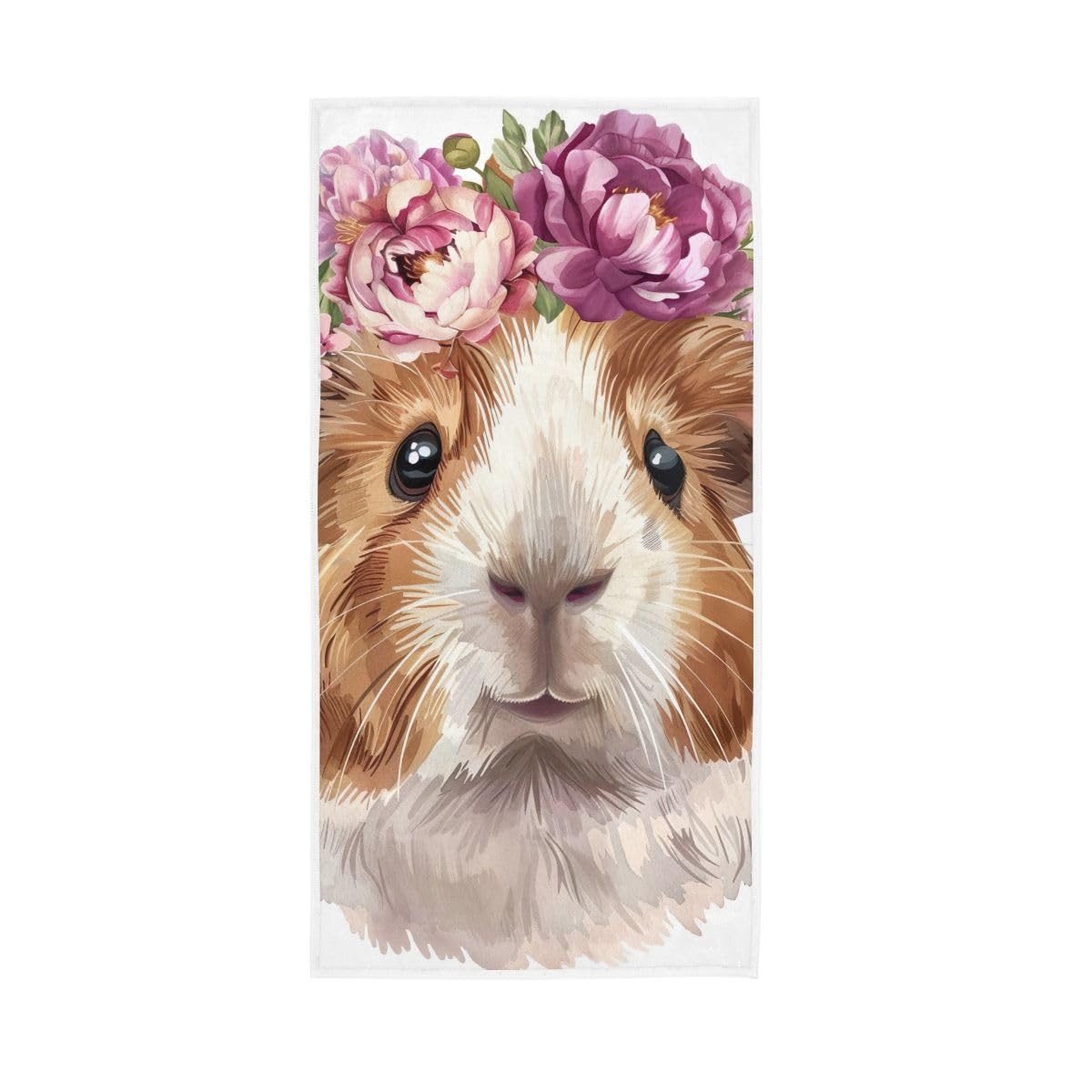 HUYGD Guinea Pig Portrait Hand Towel, Hand Towels and Washcloths for Bathroom 15 x 30 Inches