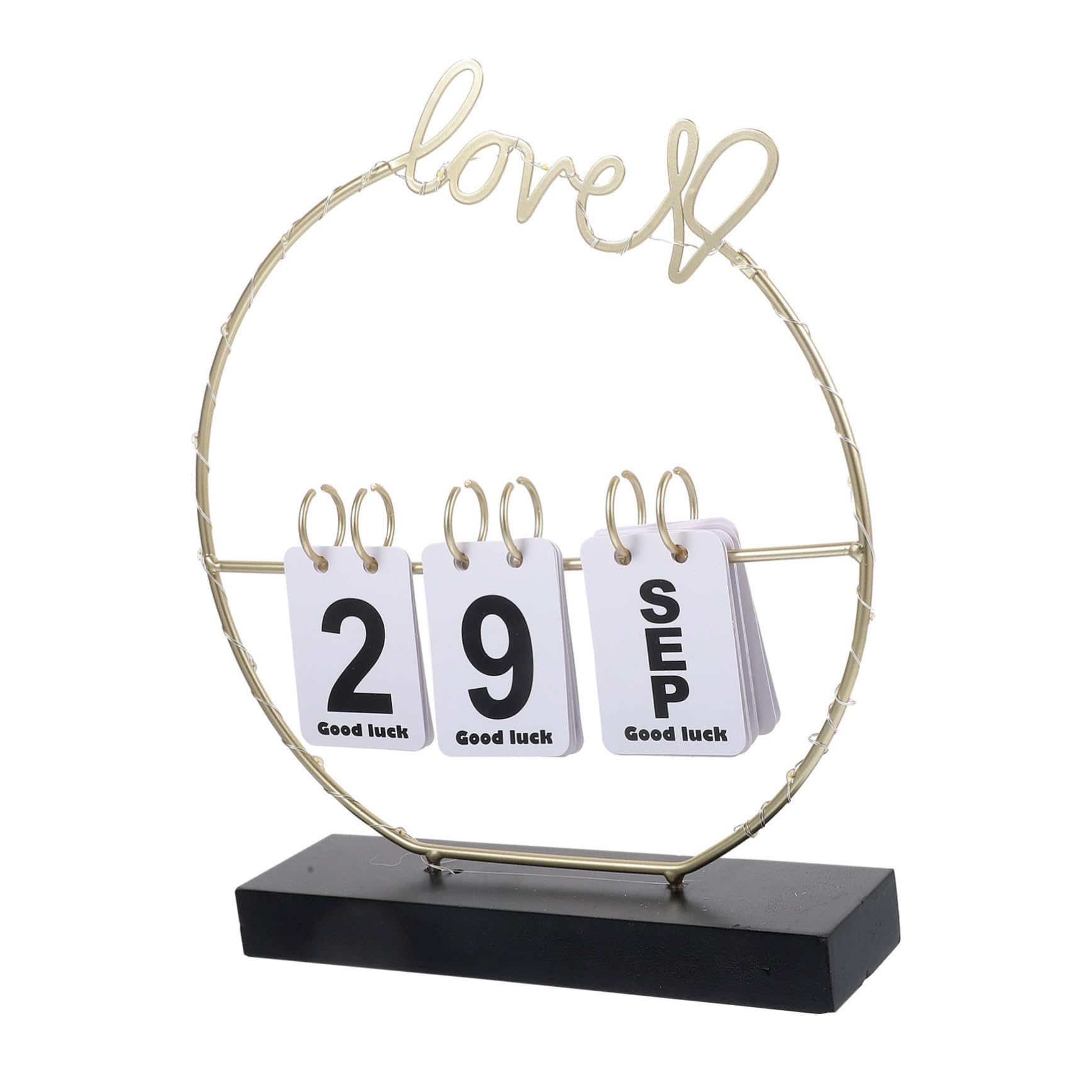 SHINEOFI Adornos Del Calendario Con Diseño De Corazón Calendario De Escritorio Decoración Estética De Escritorio Reutilizable Para Uso Doméstico Con Luz