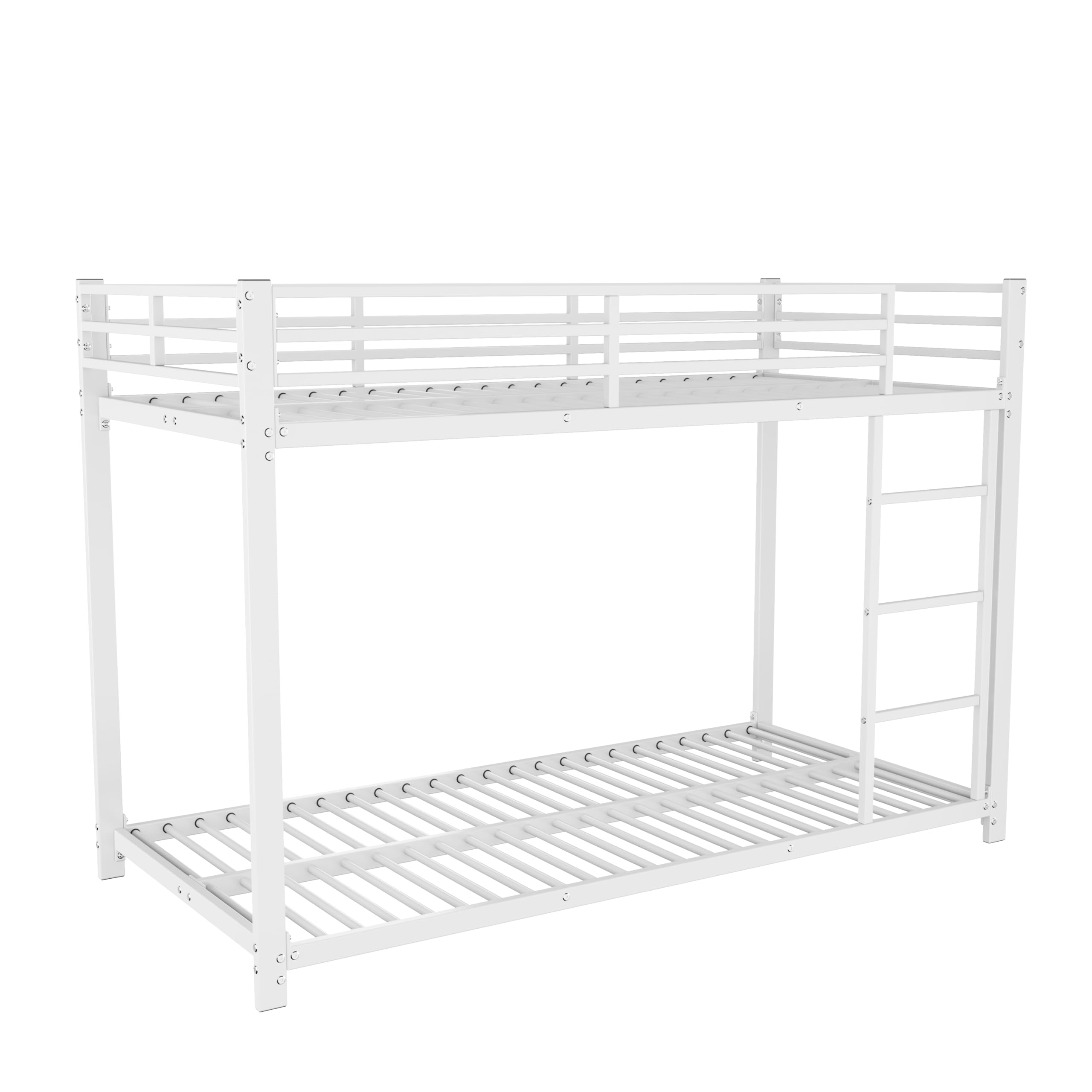 Generisch 90 x 200 lettini per bambini, letti a castello, letti in ferro, forma classica, colore bianco