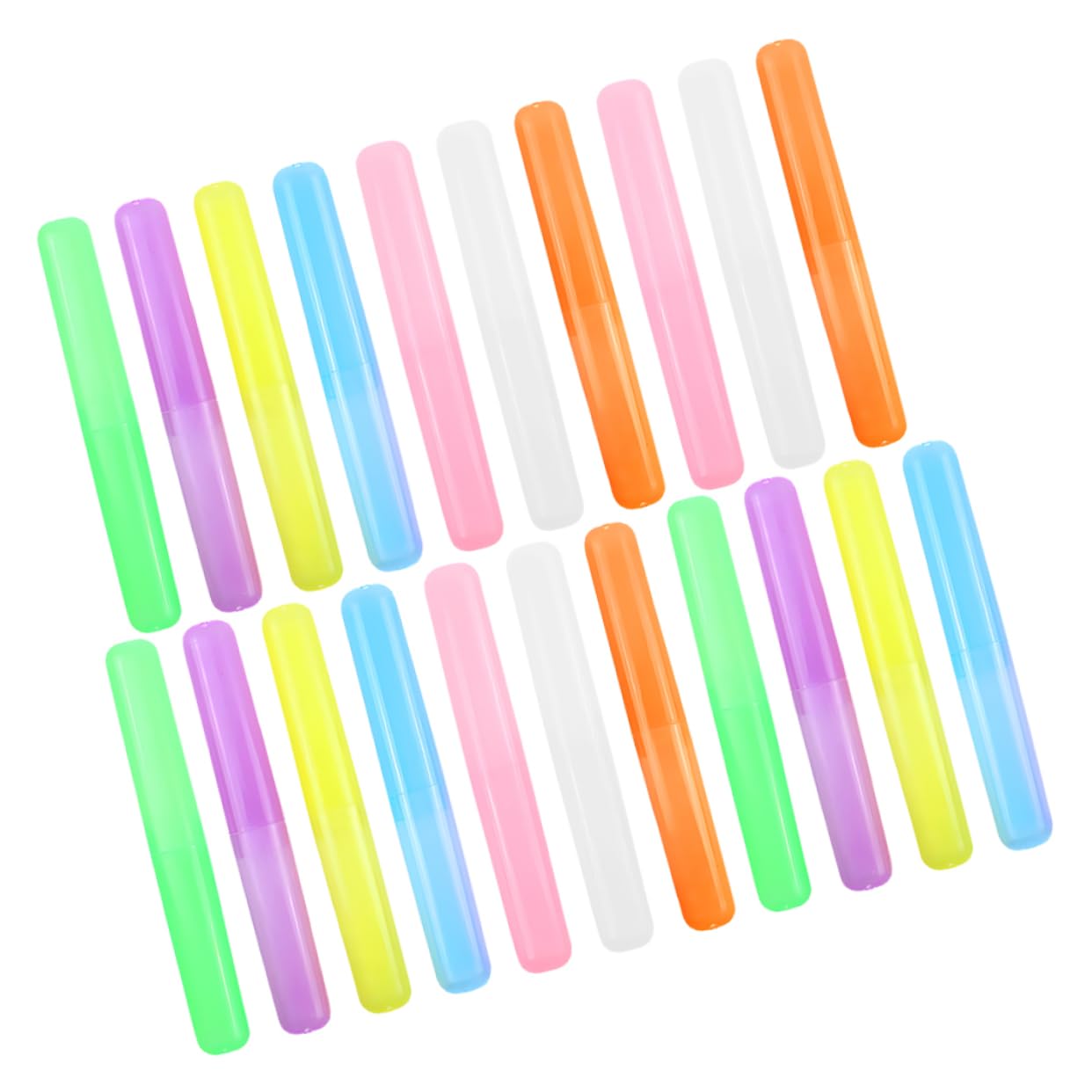 PRETYZOOM 5 Set Custodia Per Spazzolino Color Caramello Scatole Di Immagazzinaggio All'aperto Contenitore Per Dentifricio Aziendale Custodia Da Viaggio Porta Spazzolini Pp 21 Pezzi * 5