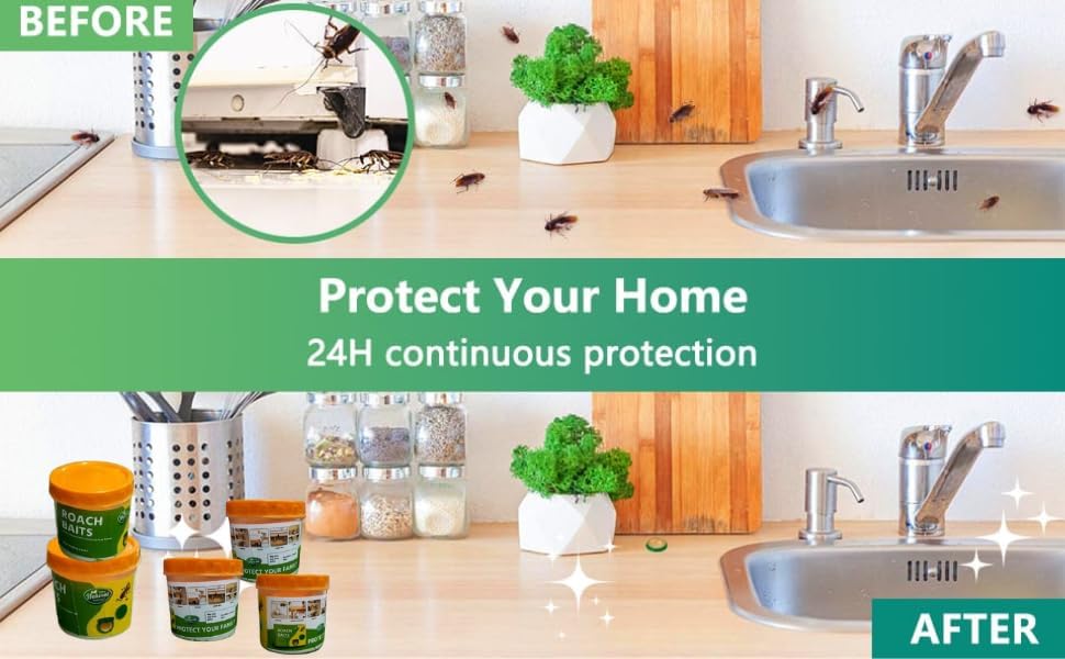 Image of Cockroach Killer Powder, Boric Acid with Sugar and Flour Mix, Non-Toxic Pest Control for Home, Kitchen