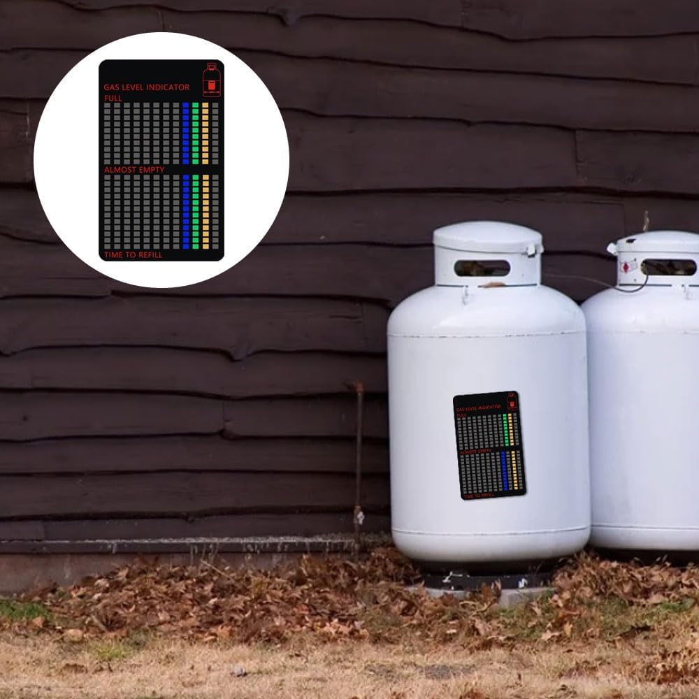 2 Stück Magnetische Füllstandsanzeige, Butan Gasflaschen Gaskocher, Gasflasche FüLlstandsanzeige für Propan-Gas, Gas Grill Flasche Gasanzeiger, für Heimküchen, Grillen im Freien, Camping, Wohnmobil