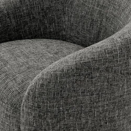 Image of Kingsman Furnitures Brok Swivel Luxury Accent Arm Chair 360 Degree Rotatable Sofa for Home | Bedroom, Living & Drawing Room | Ultra Soft and Comfortable for Lounge (Rocat Black, Non-Swivel)