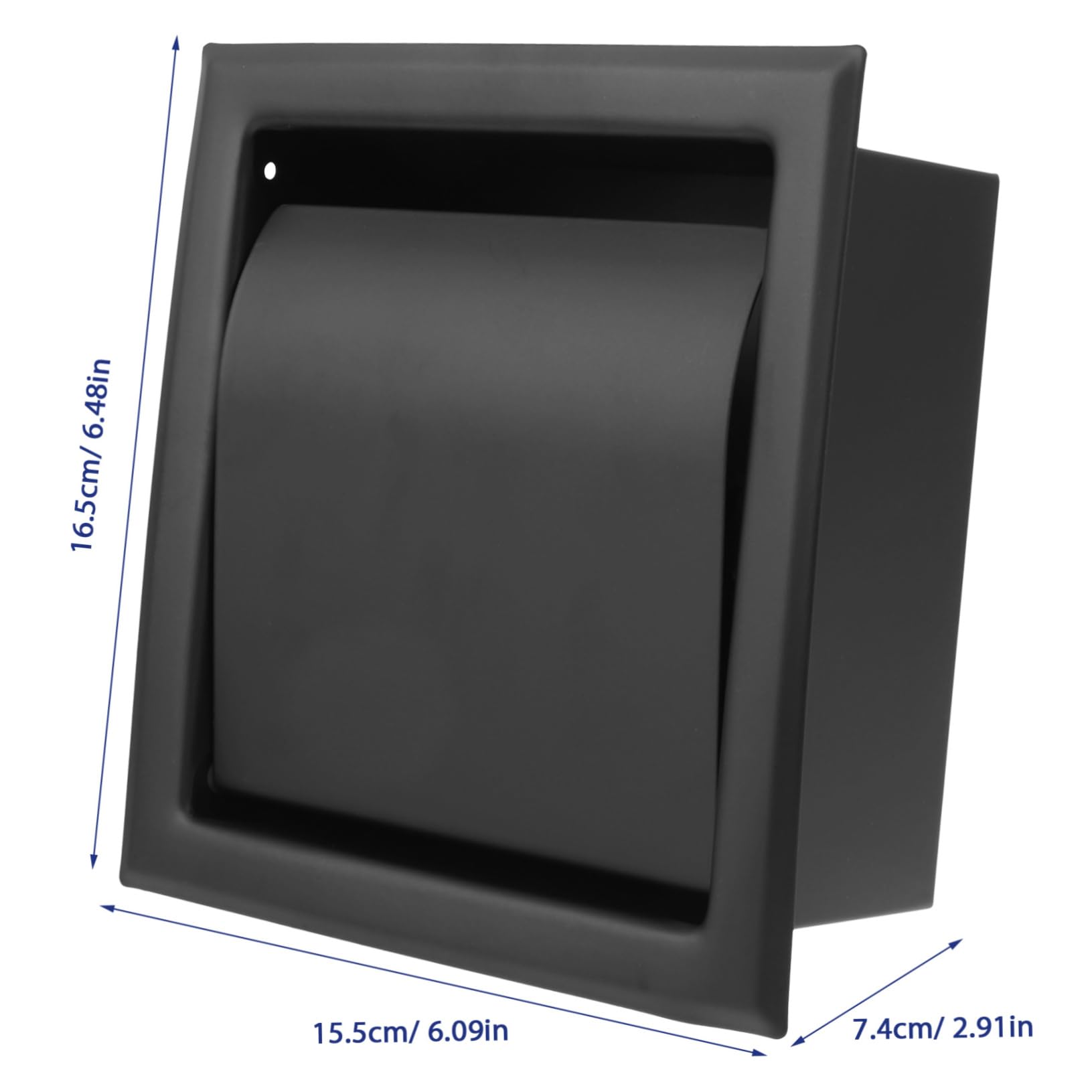 Porte-Rouleau de Papier Intégré Noir en Acier Inoxydable 304