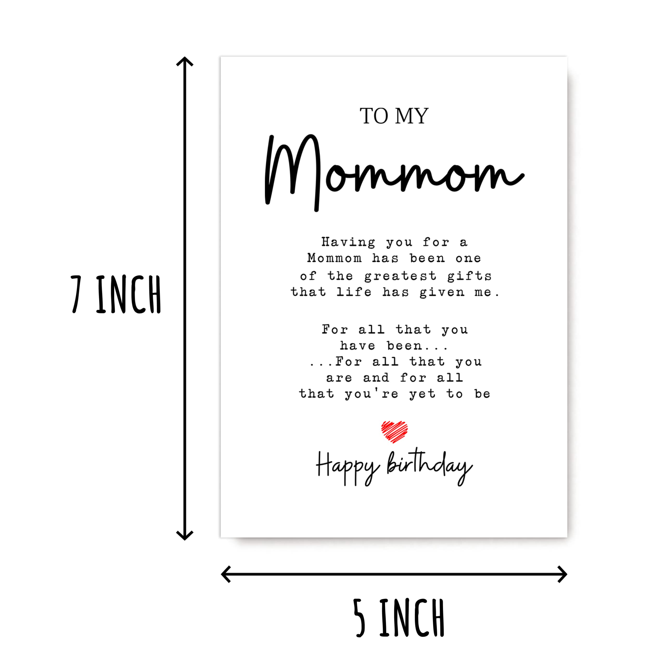 To My Mommom - Mommom Birthday Card - Greatest Gift In My Life
