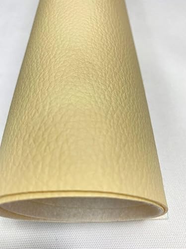 Miniatura 3 de Mybecca Color de la tela de vinilo de piel sintética marfil (15 yardas)