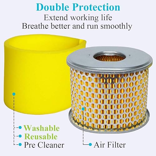 Miniatura 4 de HOODELL Filtro de aire profesional GX390, compatible con filtro de aire Honda GX340 GX 390 11HP 13HP Engine 17210-ZE3-505 17210-ZE3-010