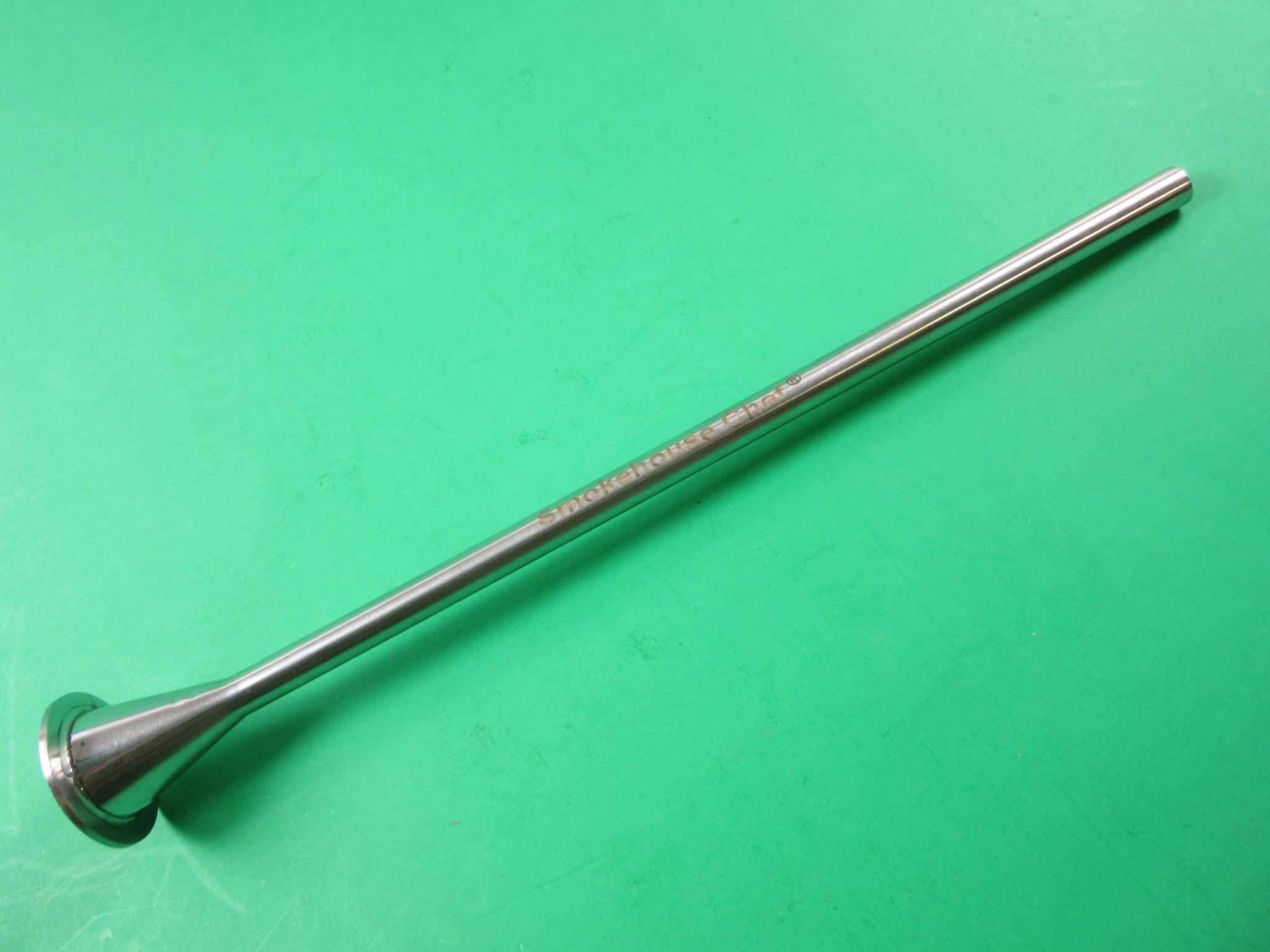 LONG snack stick tube for sausage stuffer filler with standard 2" base. 3/8" diameter for collagen and sheep