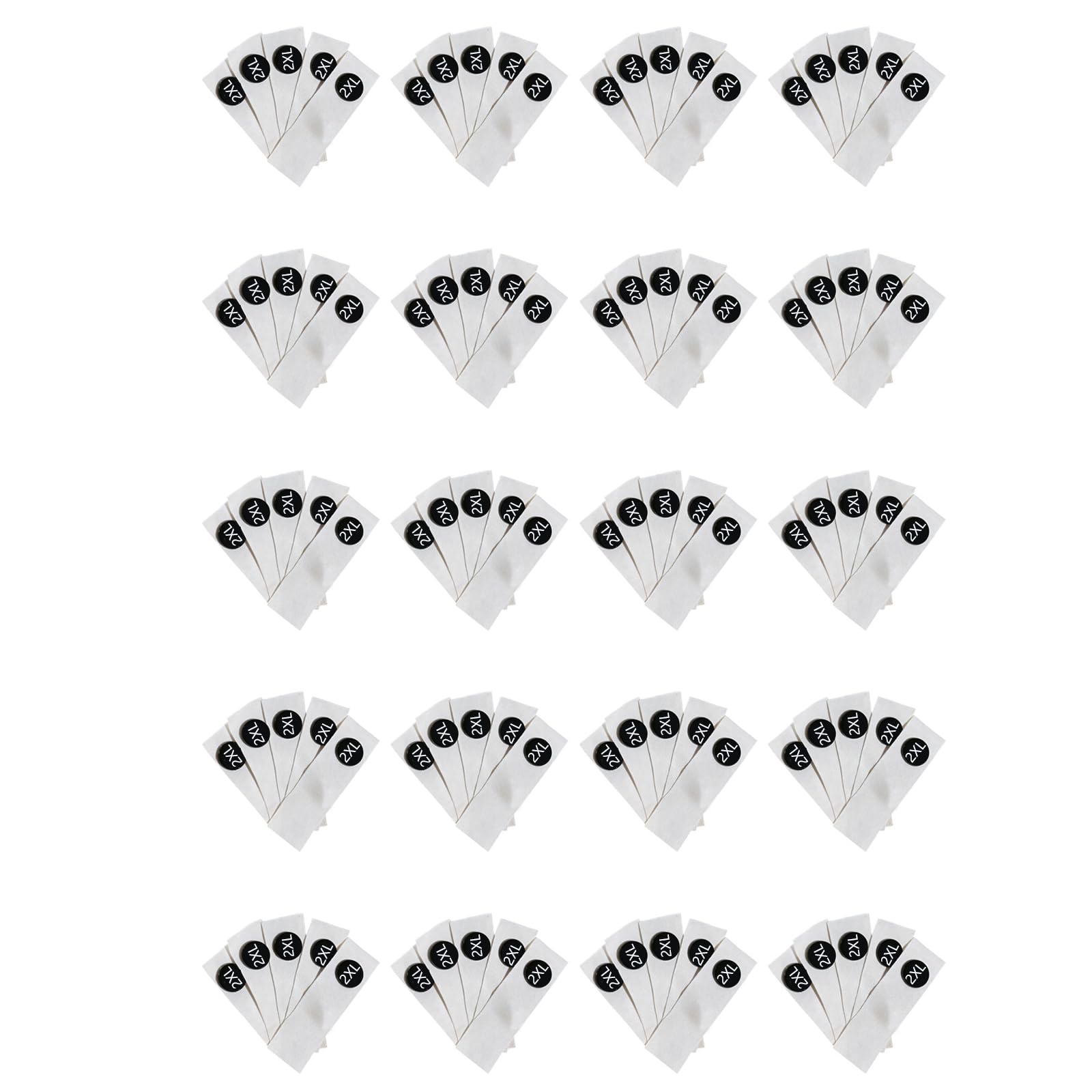 Tsophreniq White 100Pcs Washable Fabric Size Labels Assorted Size Clothing Labels For Garment Marking Household Clothing Identification Sewing