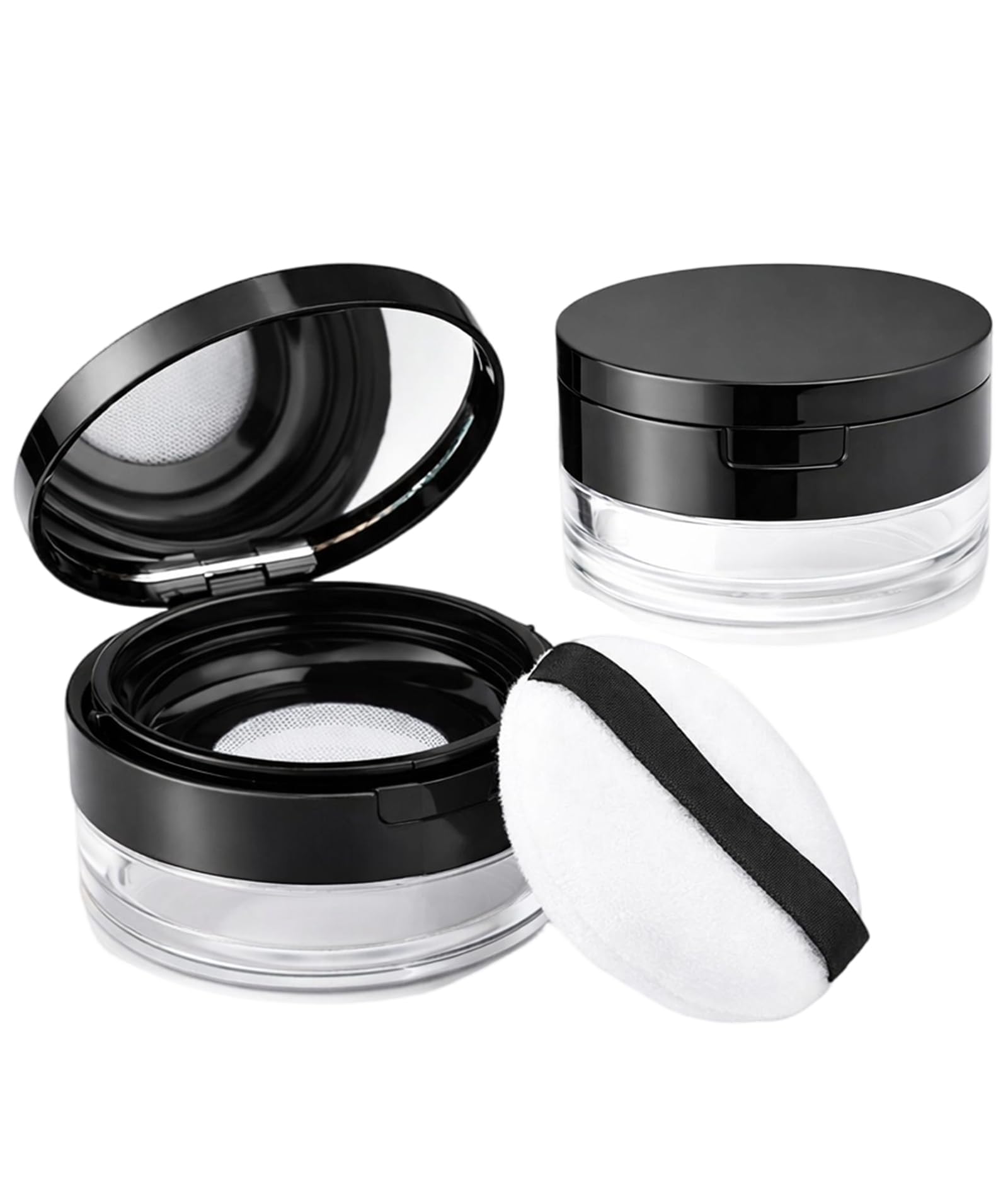 Mini Makeup Containers, Powder Box, Plastic Loose Powder Containers Refillable Cosmetic Container No Leak Travel Empty Case 20g Portable Makeup Powder Container With Net Sifter For Women Girls-image-13