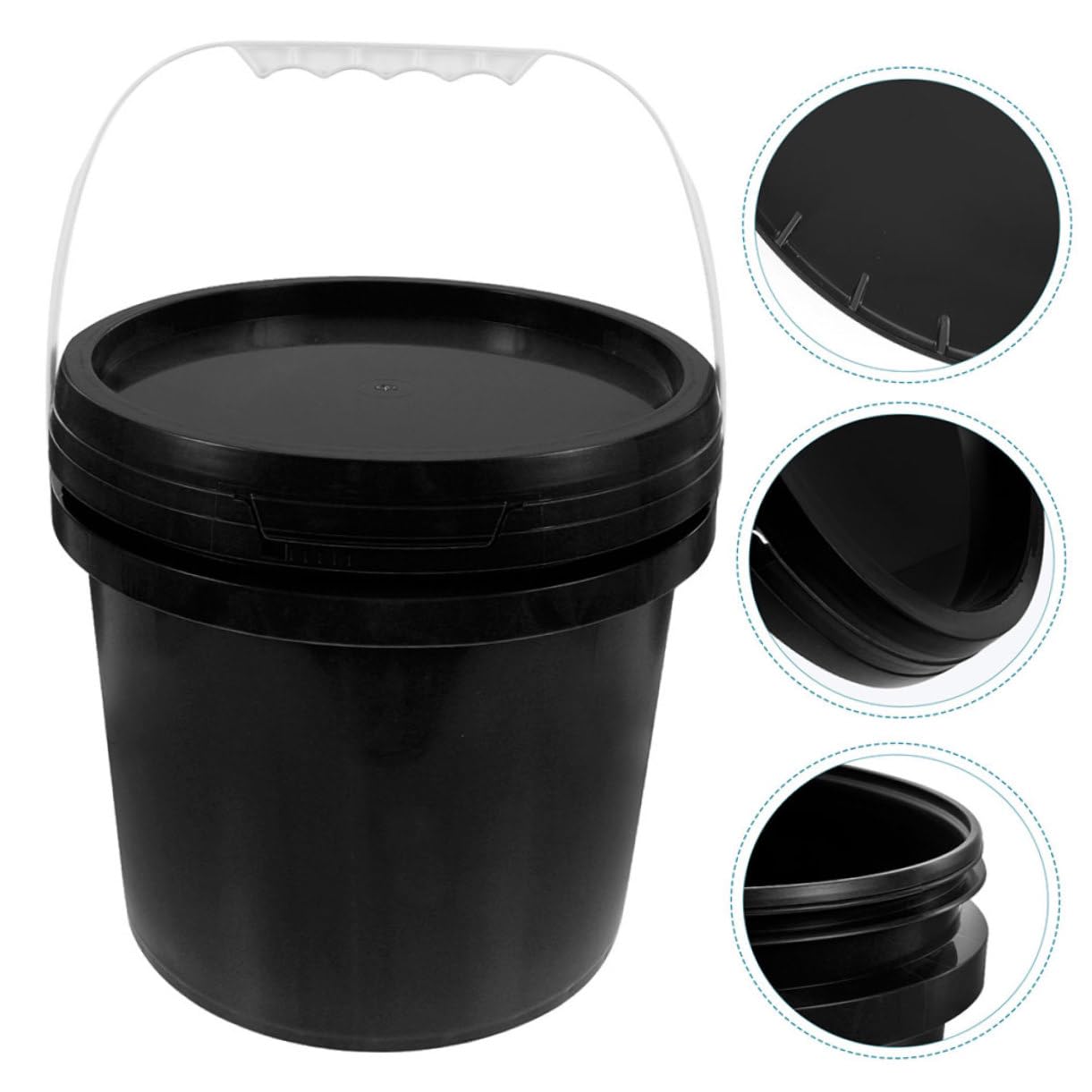 WOONEKY Cubo De Pintura De Plástico con Tapa y Asa Contenedor De Almacenamiento para Pintura Uso Profesional y