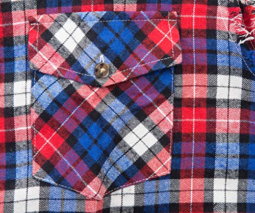 NUTEXROL Men’s Casual Flannel Plaid Shirt Sleeveless Plus Size Vest