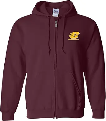 NCAA Primary Logo, Team Color Full Zip Hoodie, College, University