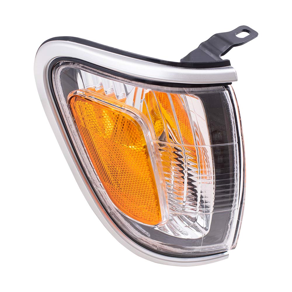 Passengers Park Signal Corner Marker Light Lamp with Silver Trim Replacement for Toyota Pickup Truck 8161004090B0