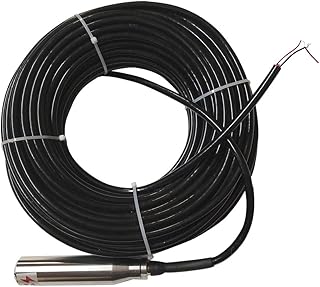 PreAsion Liquid Level Transmitter Submersible Water Level Transducer Sensor with 65.62ft/20M Cables 24-32V DCï¼Œ 4-20mA 316 Stainless Steel