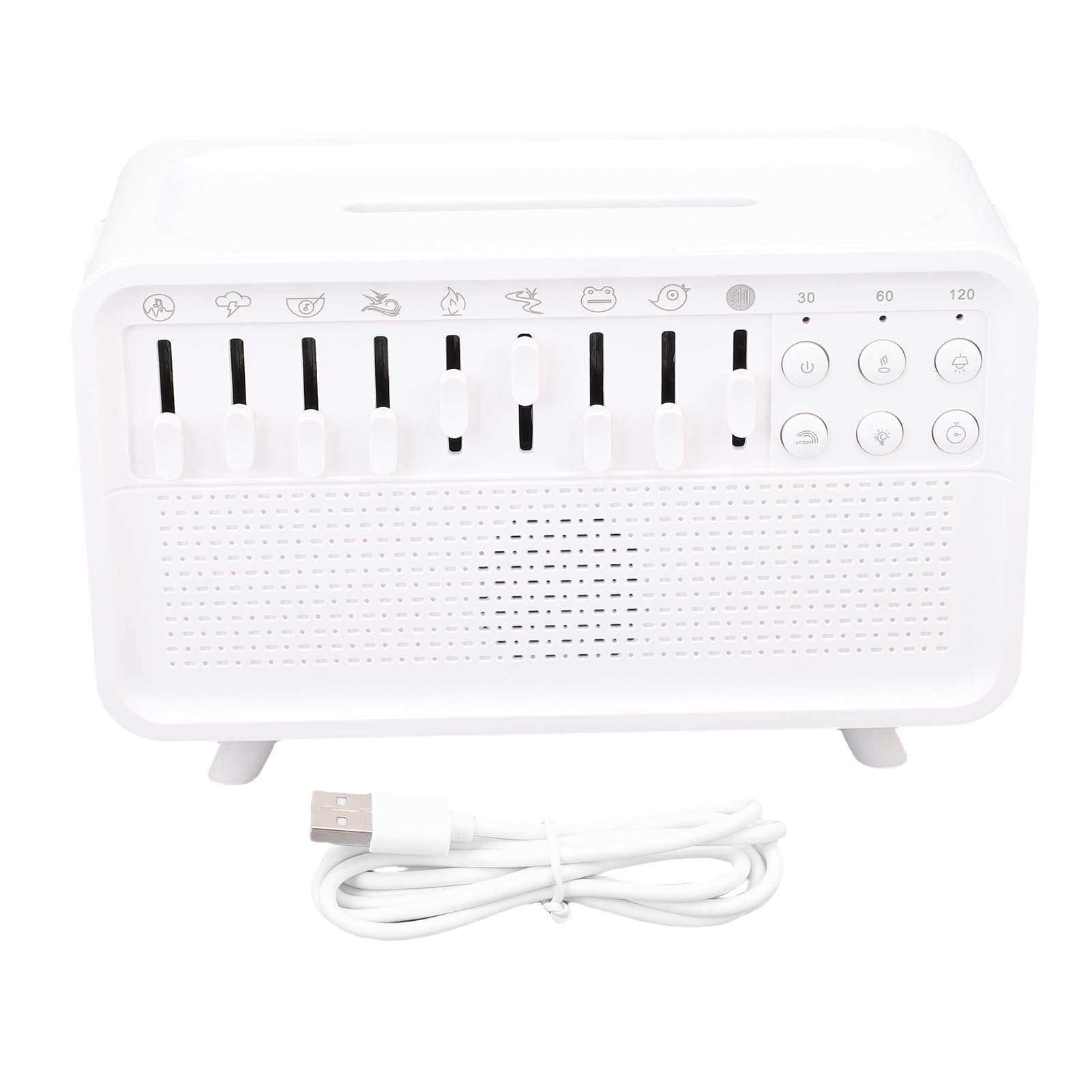 Topiky White Noise Machine mit Luftbefeuchter, 3-in-1-Diffusor für ätherische Öle, Soundmaschine, Bluetooth-Lautsprecher, Nachtlicht für Schlafzimmer, Baby-Einschlafhilfe, 150 Ml, Automatische