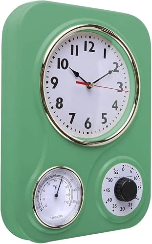 Miniatura 10 de Lily's Home Reloj de cocina retro con temperatura y temporizador (morado)