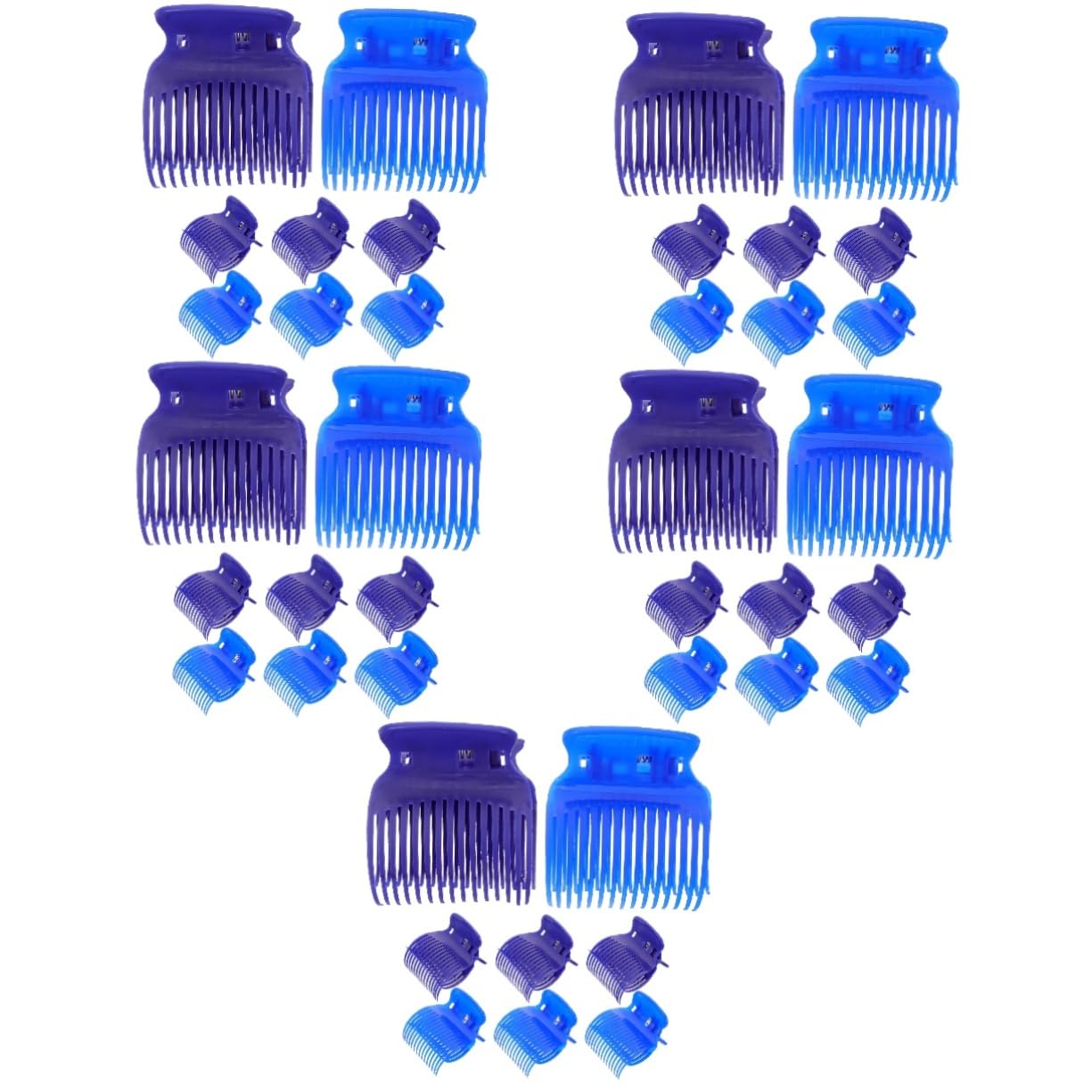 FOMIYES 5 Set Di Strumenti Per Lo Styling Dei in Materiale Abs Fermagli Per Bigodini Riscaldati Per La Suddivisione Dei 8 Pezzi * 5