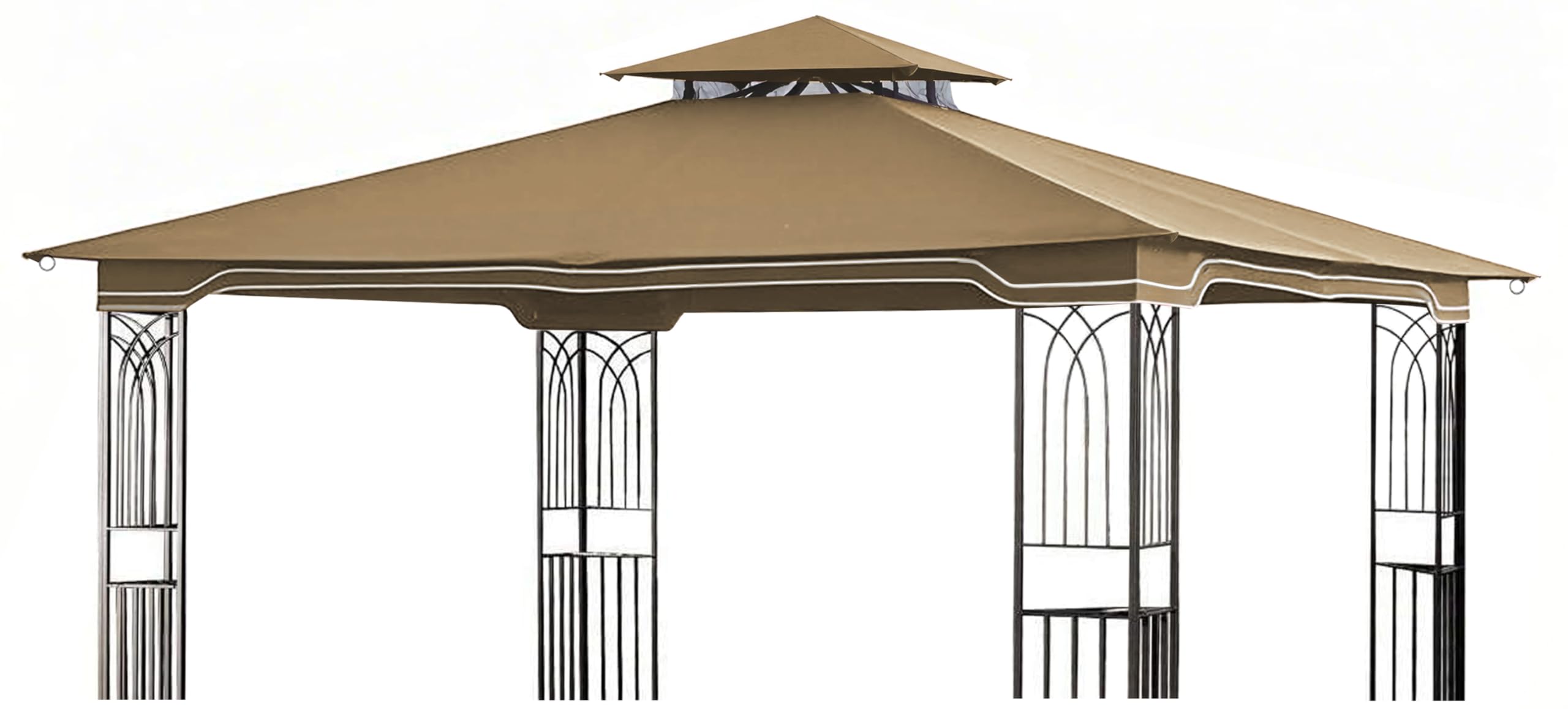 SCOCANOPY Replacement Gazebo Canopy Compatible with 10 x 12 Regency II Patio Gazebo Model L-GZ798PST, A101004104, A101004105 (Beige)