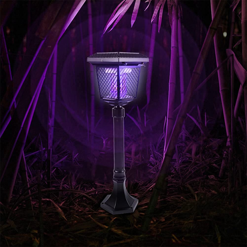 Lampada solare antizanzare, lampada antimosche elettrica ad energia solare, impermeabile ricaricabile con lampada da campeggio, antizanzare, zapper antimosche, scacciamosche per interni ed esterni