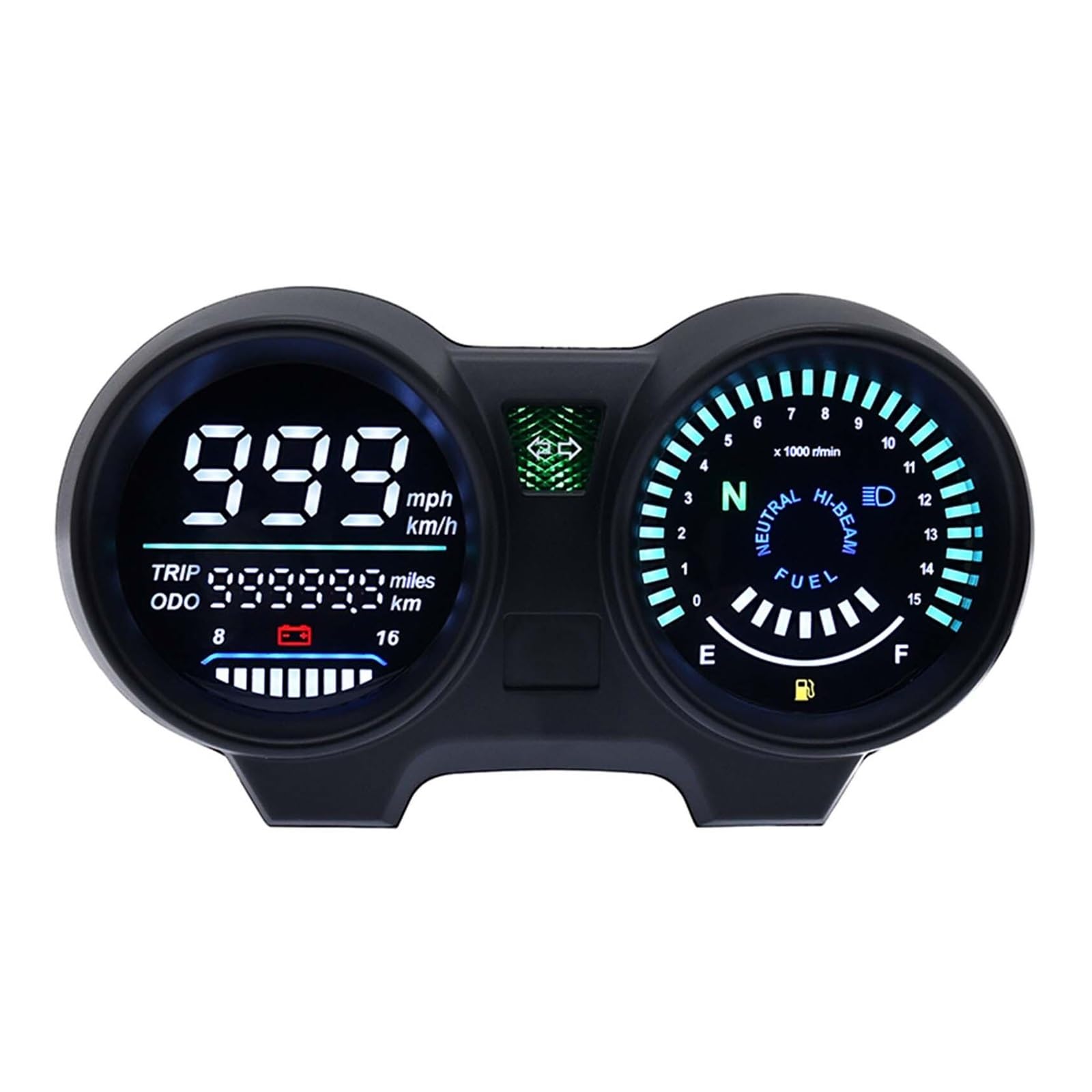 Contagiri contachilometri Tachimetro Digitale A LED 12V Per Ybr 125 Pannello Digitale Per Moto Con Alloggiamento Ricambio Installazione