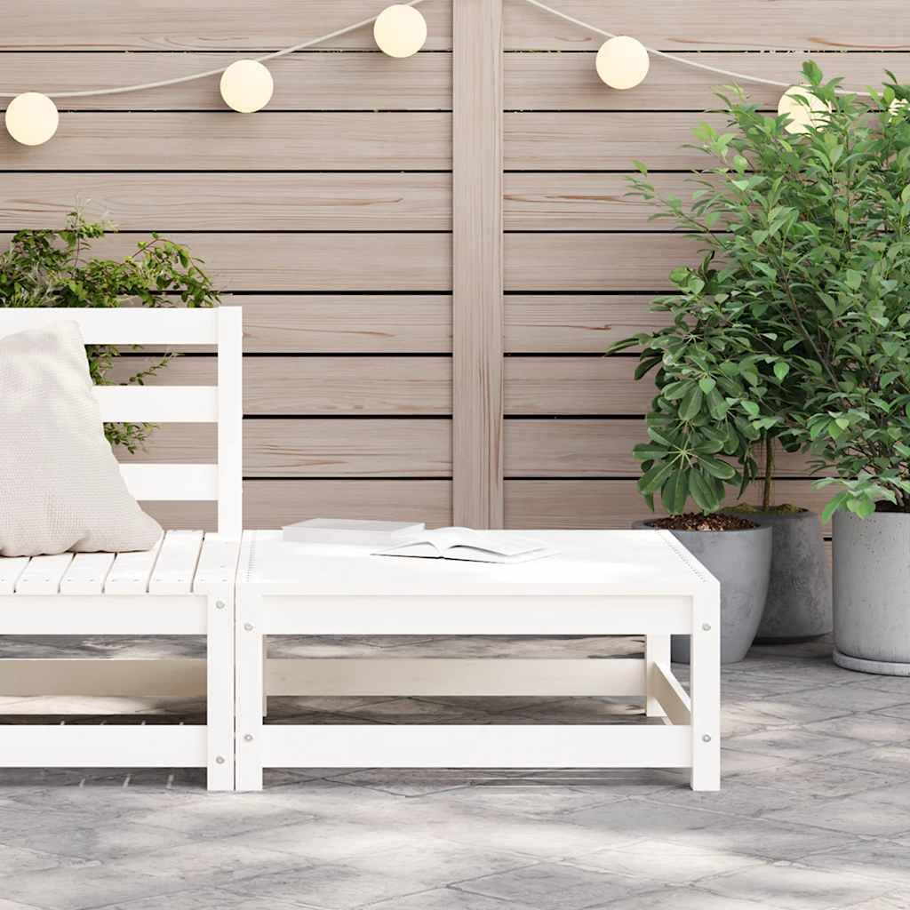SYDE Sgabello da giardino in legno massello di pino, 70 x 70 x 30 cm