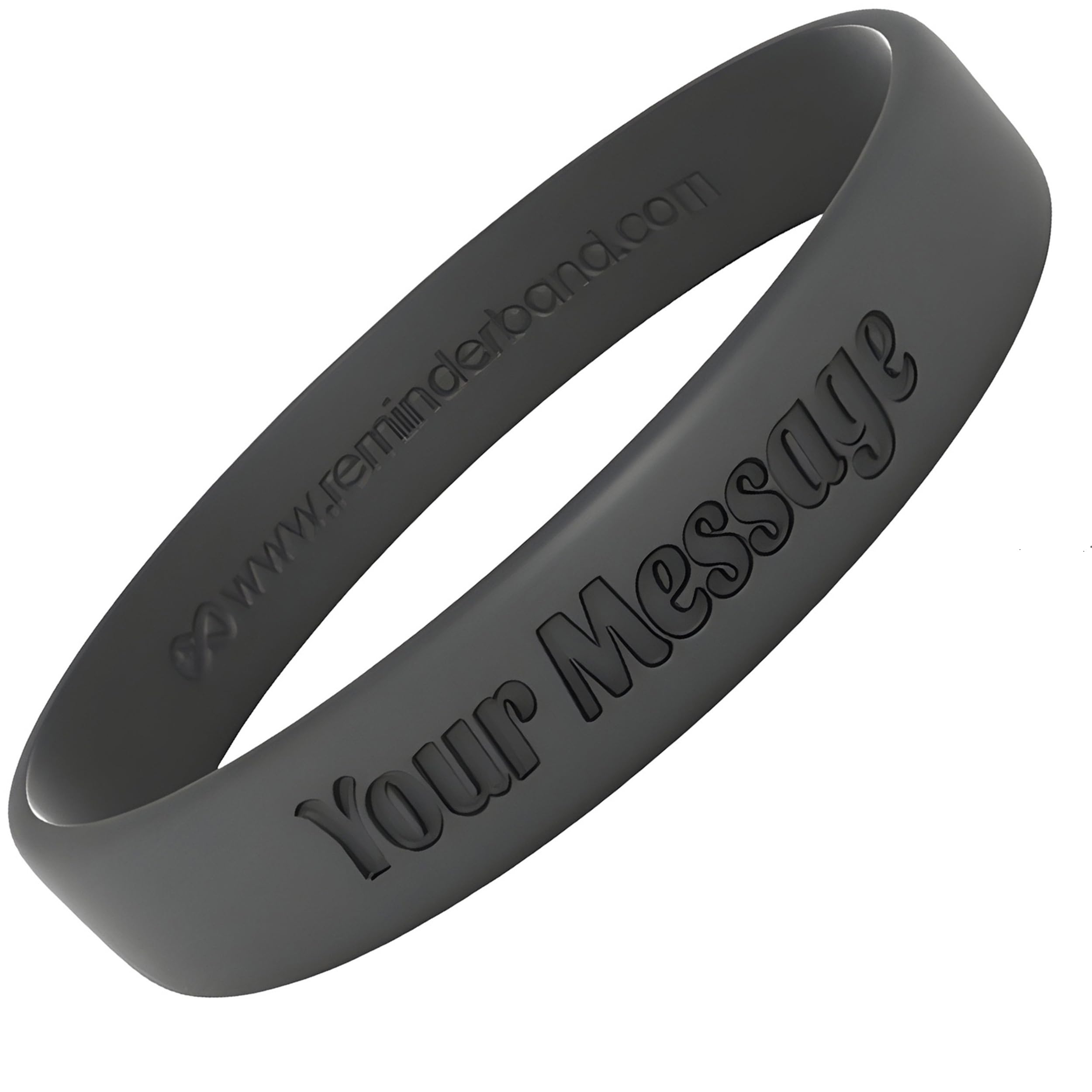 Reminderband Custom Silicone Wristbands | 1/2" Classic | Personalized Rubber Bracelets for Events, Gifts, Fundraisers, Awareness | Choose Quantity