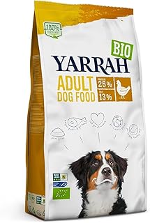 YARRAH Adult Nutritious Organic Dry Food for Dogs - For All Adult Dogs | Exquisite Organic Dog Chunks with Chicken, 15 kg | 100% Organic & Free from Artificial Additives product image
