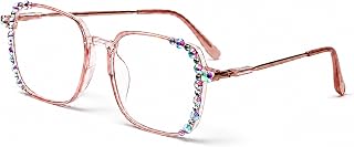 Fashion Reading Glasses for Women & Men, Square Blue Light Blocking Readers for Clear Comfortable Viewing