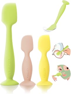 Diaper Cream Spatula, 3 Pack Butt Spatula Baby, Silicone Diaper Cream Applicator, Full-Size + Mini Butt Paste Spatula for Babies, Newborn Baby Necessities (Green+Pink+Yellow)